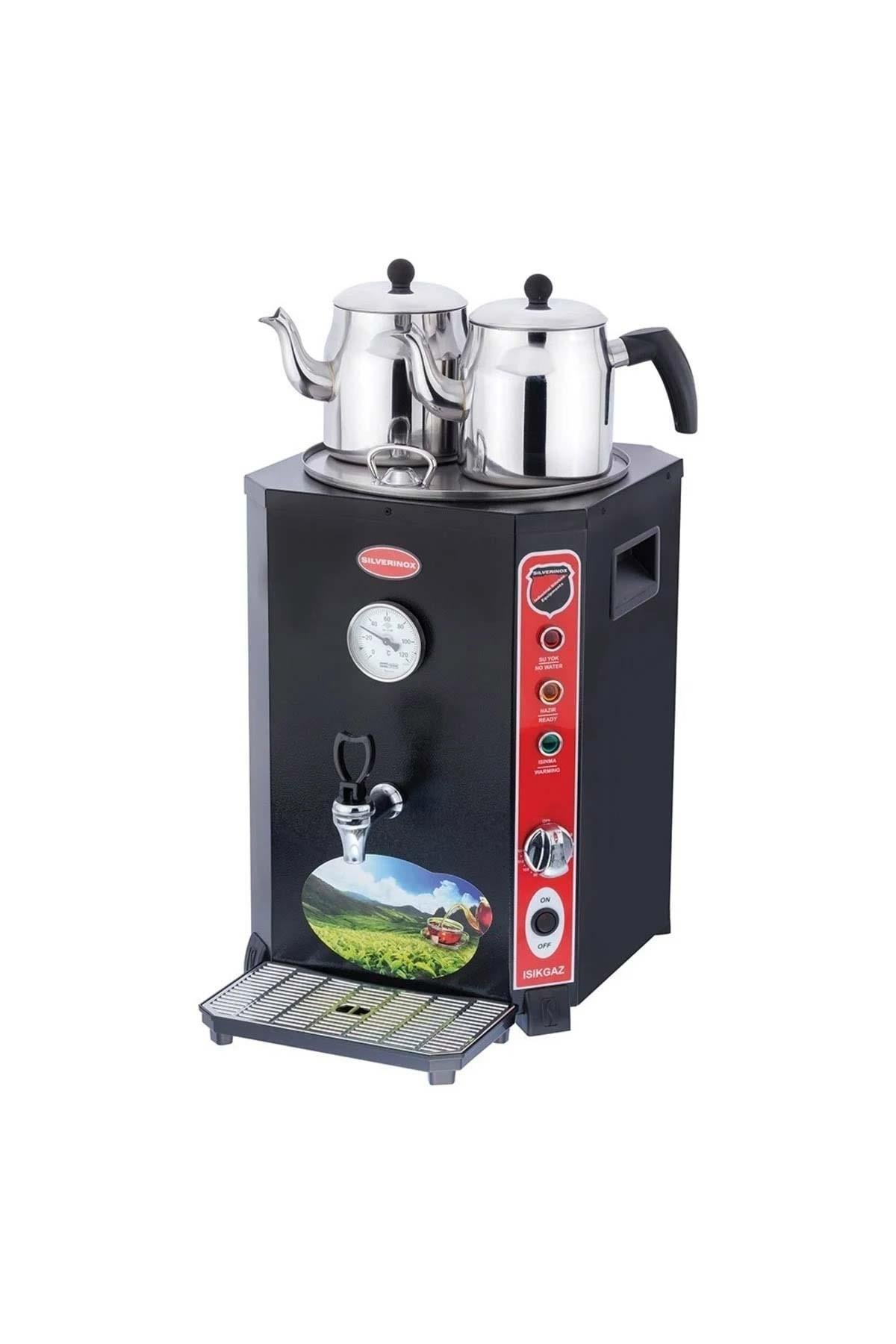 Silverinox EL-01K Jumbo Çay Makinesi, 2 Demlikli, 13 Litre, Elektrikli