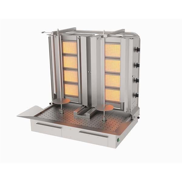 Atalay ADG-4+4A Döner Ocağı, 8 Radyanlı, Alttan Motorlu, Hareketli, Yanyana, Gazlı