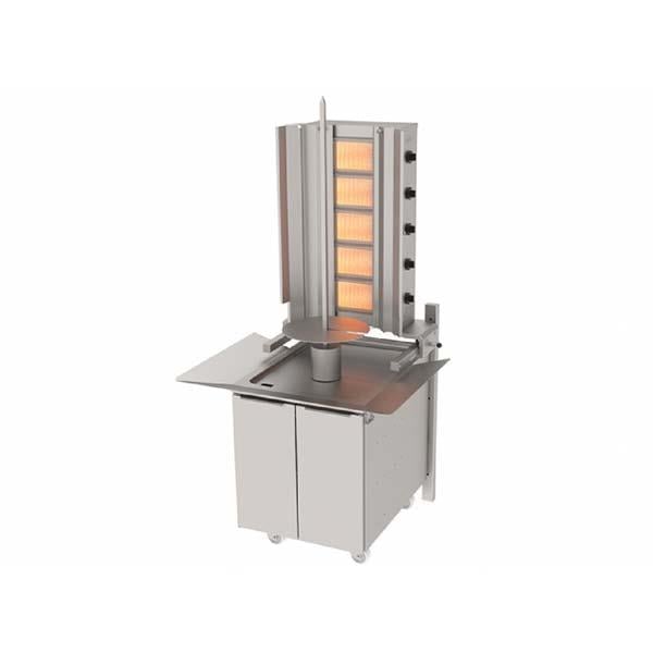 Atalay ADG-5D Döner Ocağı, 5 Radyanlı, Alttan Motorlu, Duvara Monte, Hareketli Alt Arabalı, Gazlı