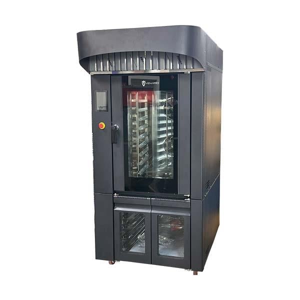 Venarro Venardi DEF-D9-S Döner Patisserie Fırın, 10 Tepsi Kapasiteli, 40x60 cm, Elektrikli, Mayalandırmalı, Davlumbazlı Set