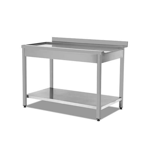 Empero EMP.BYC.75120-T-L-K Konveyörlü Bulaşık Maki̇nesi̇ Çıkış Tezgahı, Taban Raflı, Sol, 120x75x89 cm