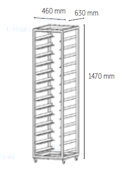 Venarro Roblin DEF - P14/40 T 14 lü Patisserie Fırın Tepsi Taşıma Arabası