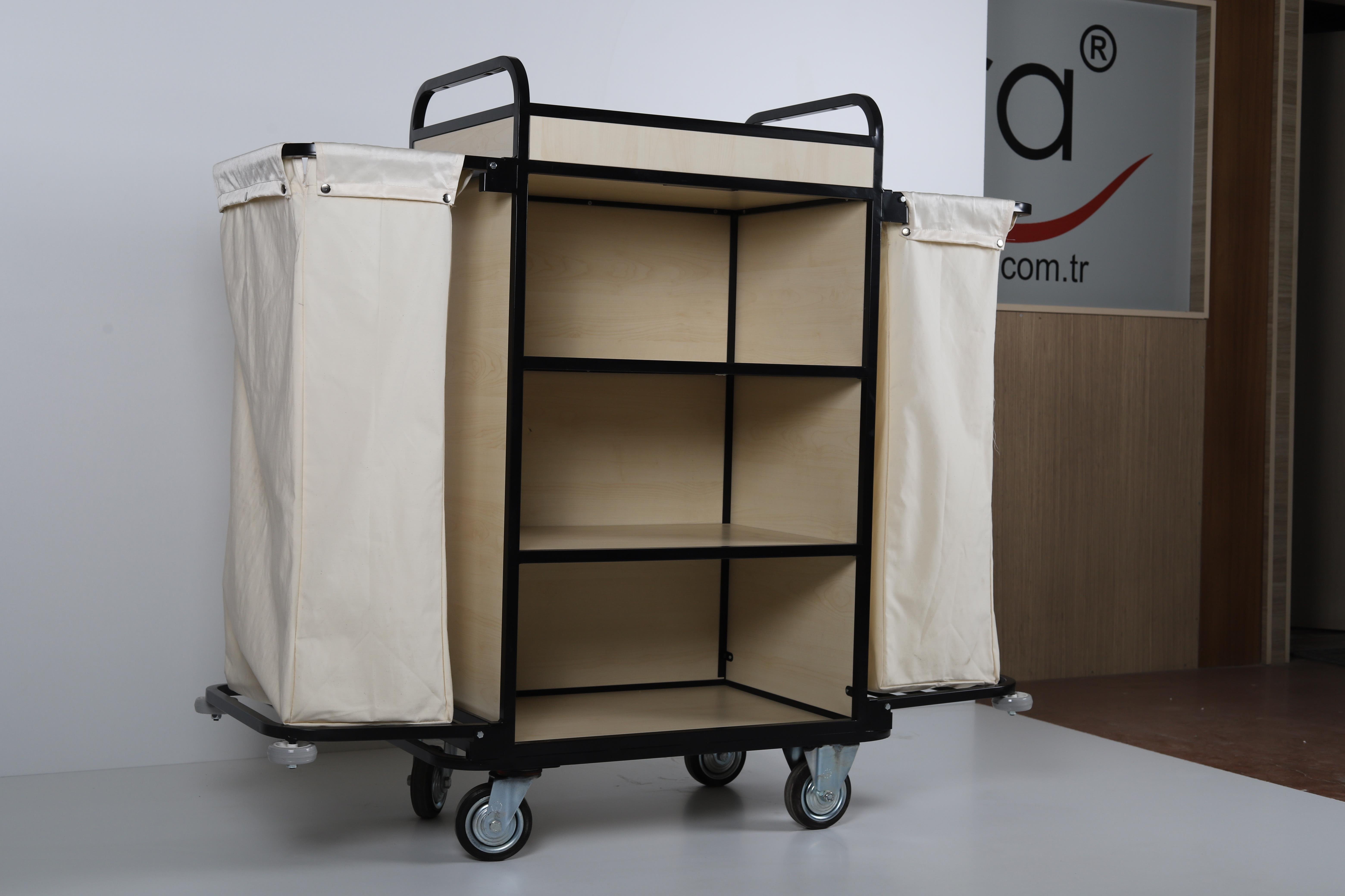 Ydg KT01 Kat Temizlik Arabası, İki Torbalı, 143x50x130 cm