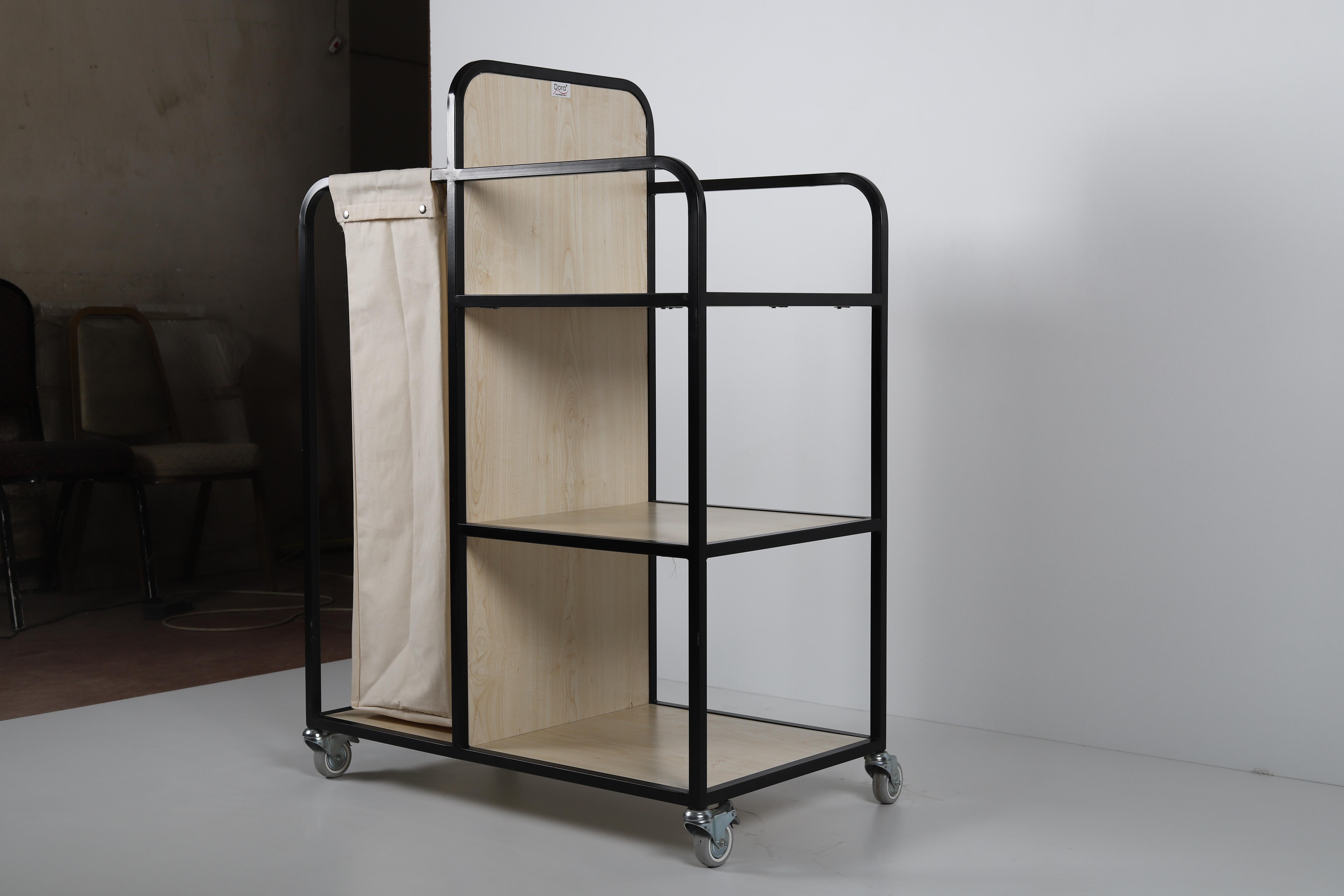 Ydg KT03 Kat Temizlik Arabası, 3 Katlı Raf, 92x52x106 cm