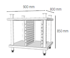 Venarro Balder DEF - K6A 6 lı Konveksiyonlu Fırın Alt Stand