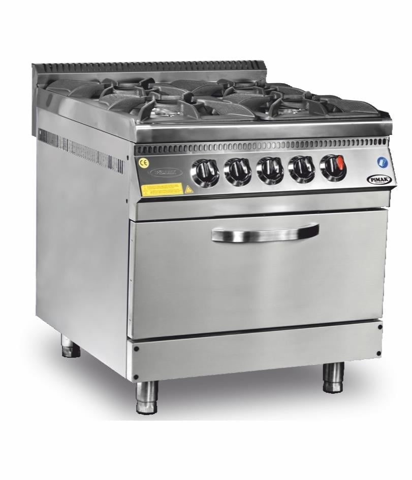 Pimak 90S-M015-4F, Gazlı Kuzine, 4 Gözlü, 80x90x85