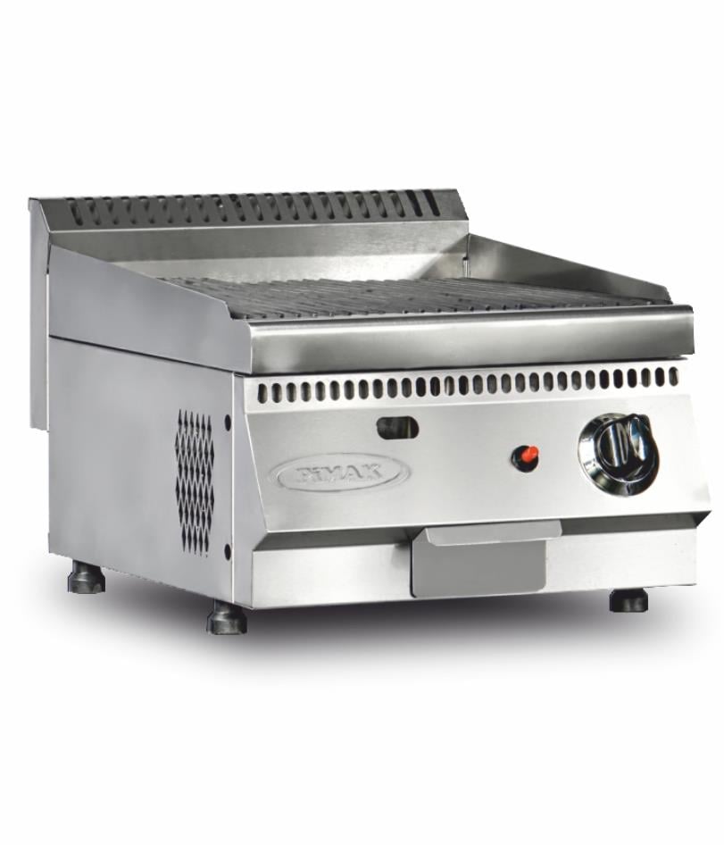 Pimak LTI1/70S-M170-3, Lavtaşlı Izgara, Set Üstü, Gazlı, 78x70x35