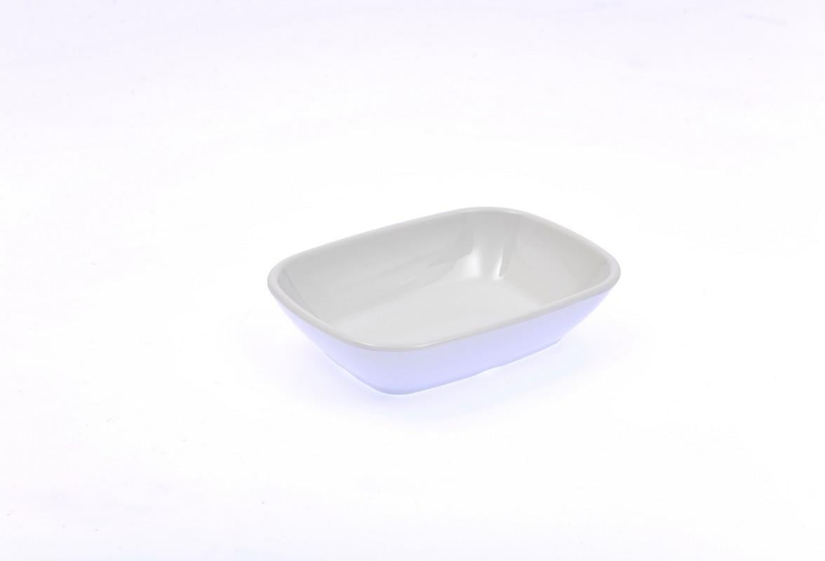 Erkoplas 14 CM Kare Kayık Tabak, Melamin, 12'li Paket, ERKO0313