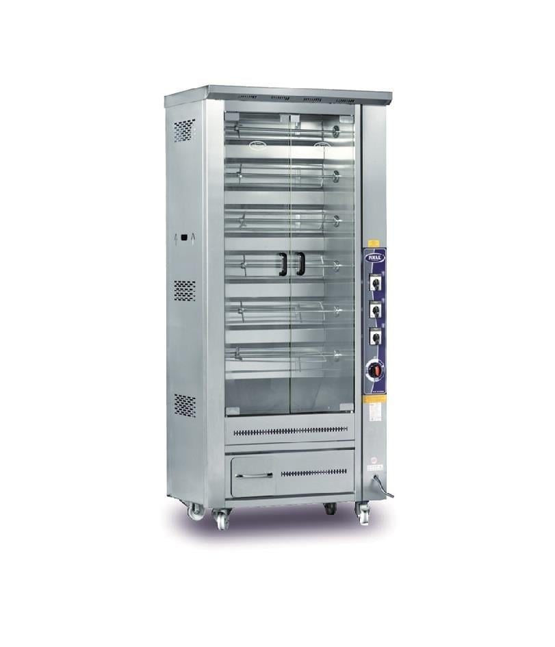 Pimak Tek Vitrinli Piliç Çevirme Makinesi, 30 Piliç Kapasiteli, Gazlı, Set Üstü