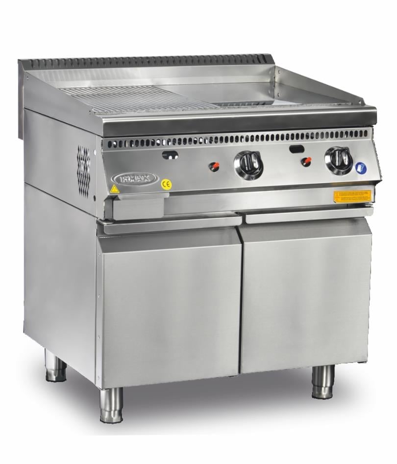 Pimak IZ1/70SD-M171-2 ,Pleyt Izgara, Nervürlü Pleyt, Gazlı, Dolaplı, 80x70x85