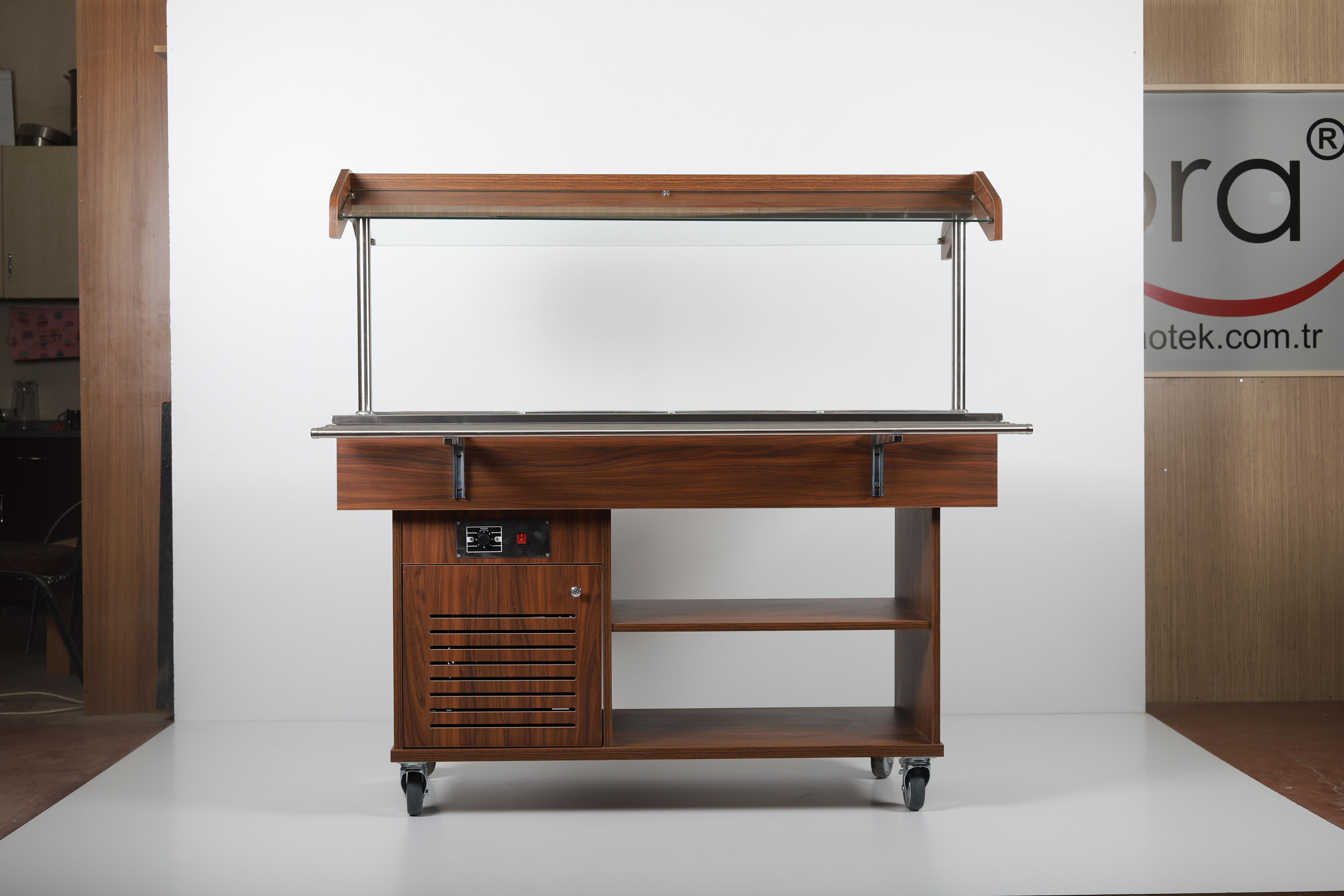 Ydg SB-01 Salad Bar, Aydınlatmalı, Soğutuculu, 139x119x138 cm