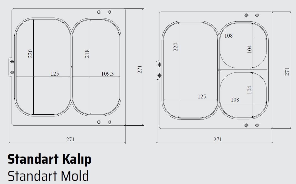 Empero EMP.TKM.01 Tabak Kapatma Makinesi, Standart Kalıp