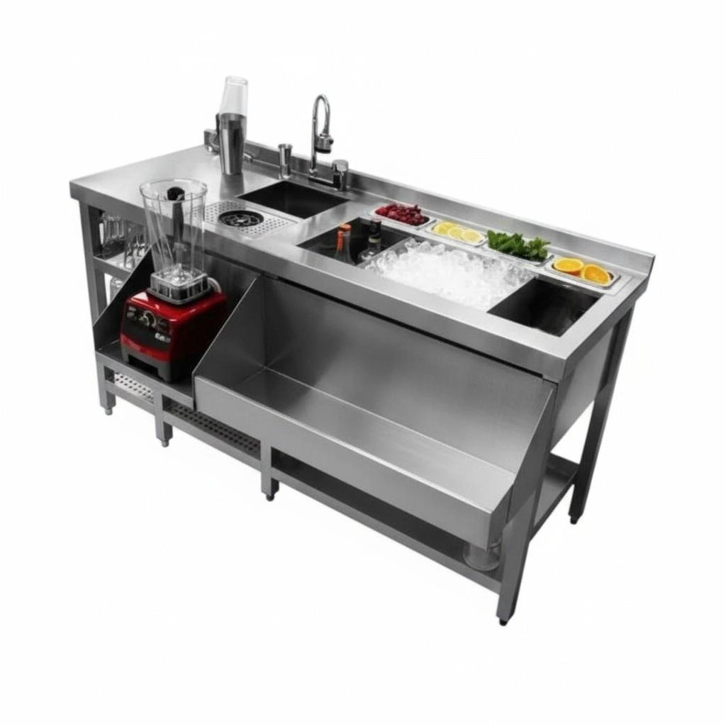 Ydg KTLY160 Paslanmaz Koktely Tezgahı, 160x70x85, Inox 304