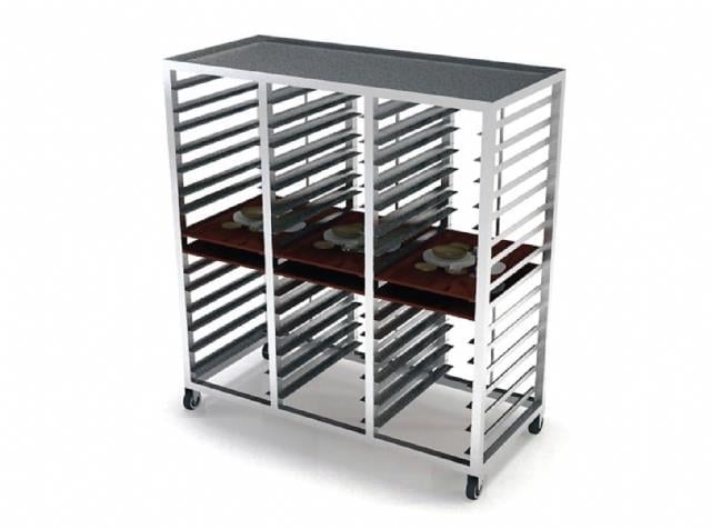 Atalay ATA-3753/45 Tepsi Taşıma Arabası, Paslanmaz, 45 Sıra, 37x53