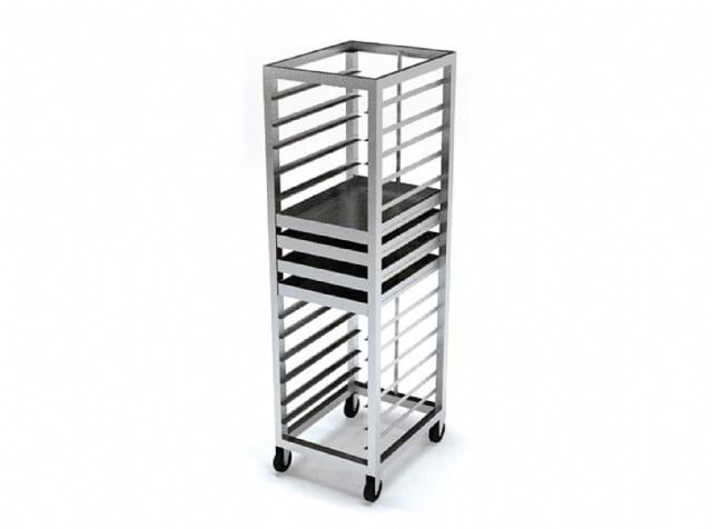 Atalay ATA-4060/15 Tepsi Taşıma Arabası, Paslanmaz, 15 Sıra, 40x60