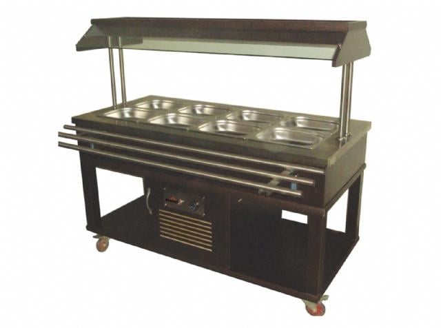 Atalay ASBM-04 Orta Tip Benmari, GN 1/1x4 Kapasiteli, Elektrikli, Ahşap Kaplamalı