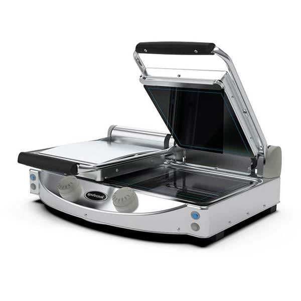 Spidocook SP-020PR SpidoGlass Hızlı Tost Makinesi ve Izgara, Seramik Cam Oluklu Üst Yüzey, Elektrikli