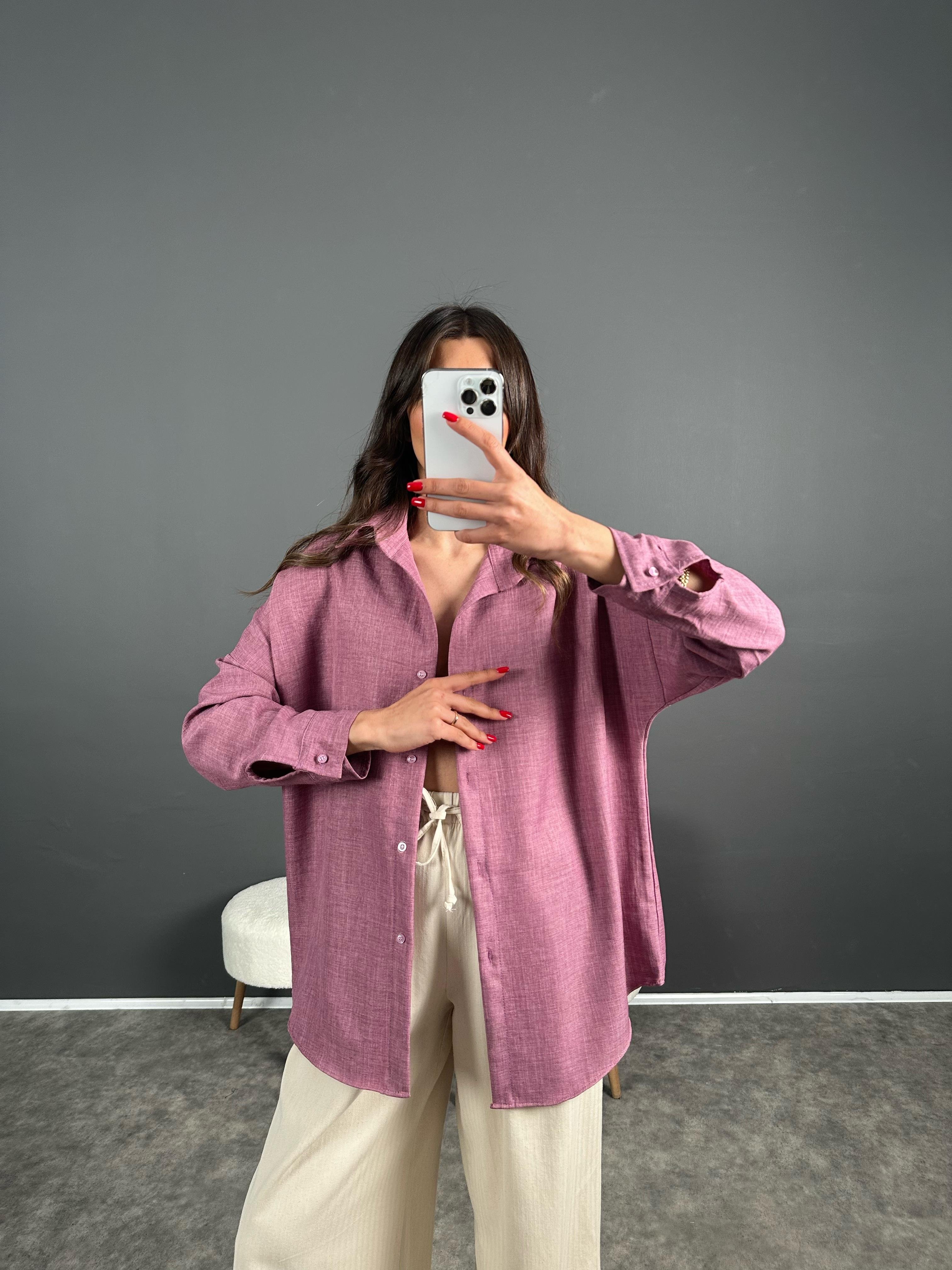 Daria Mor Keten Oversize GömlekGausGÖMLEKGU007106