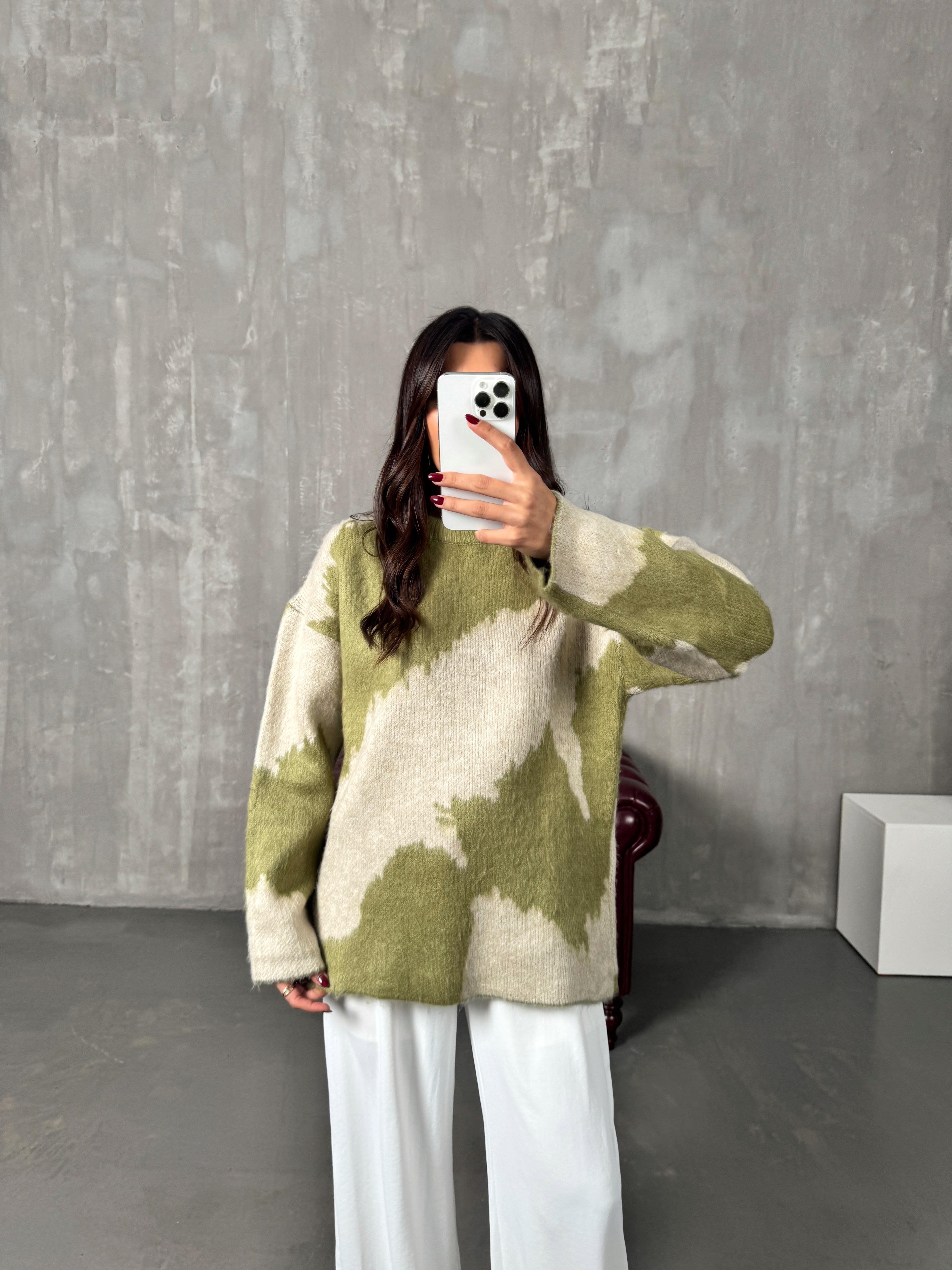 Rico MD Yeşil Taş Karışımlı Muadil Kazak