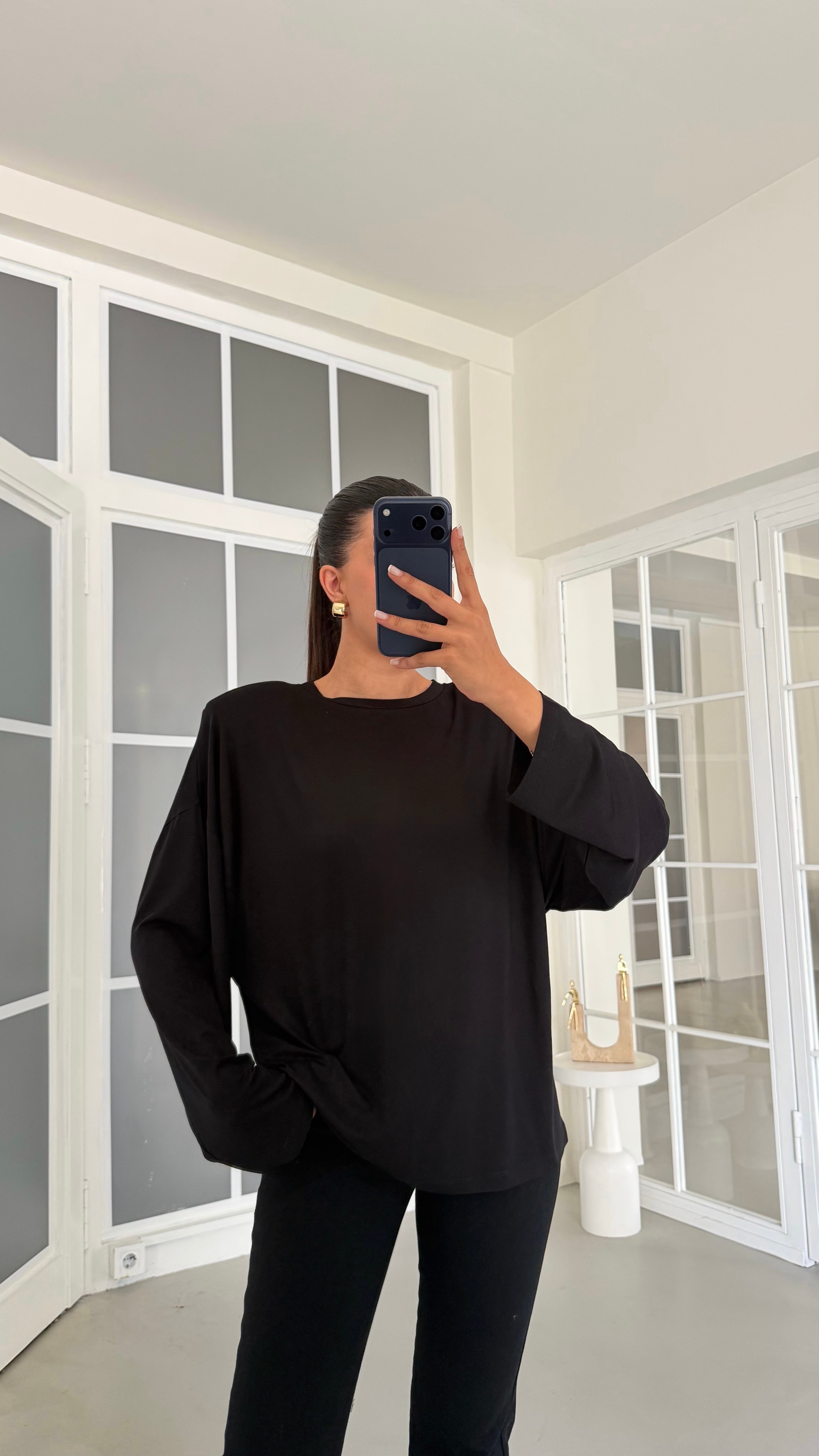Siyah Vatkalı Basic Bluz GAUS-02149GAUSBlouseGAUS-02149