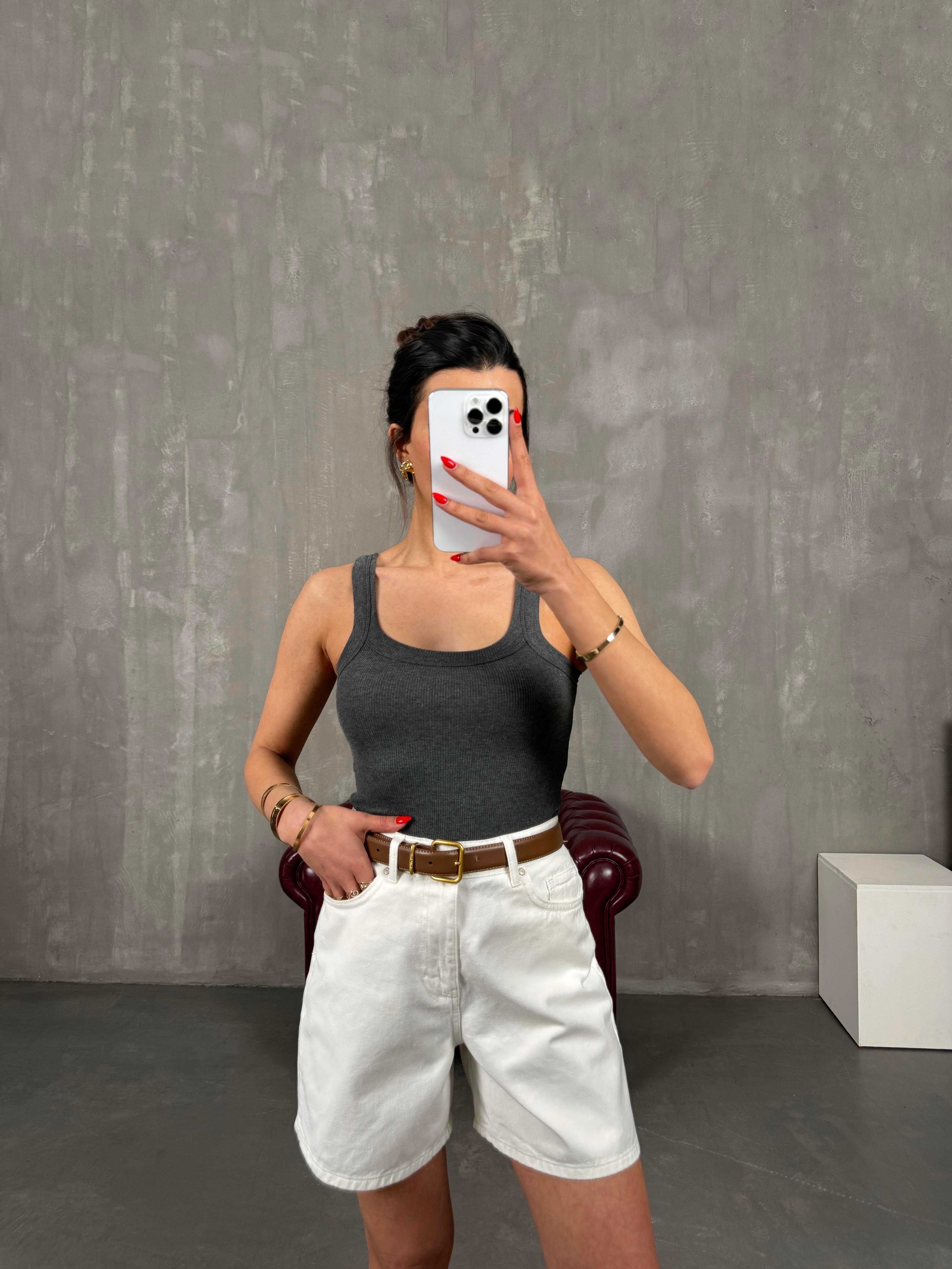 Antrasit Askılı Crop Gaus00220GausCROPGU1001507