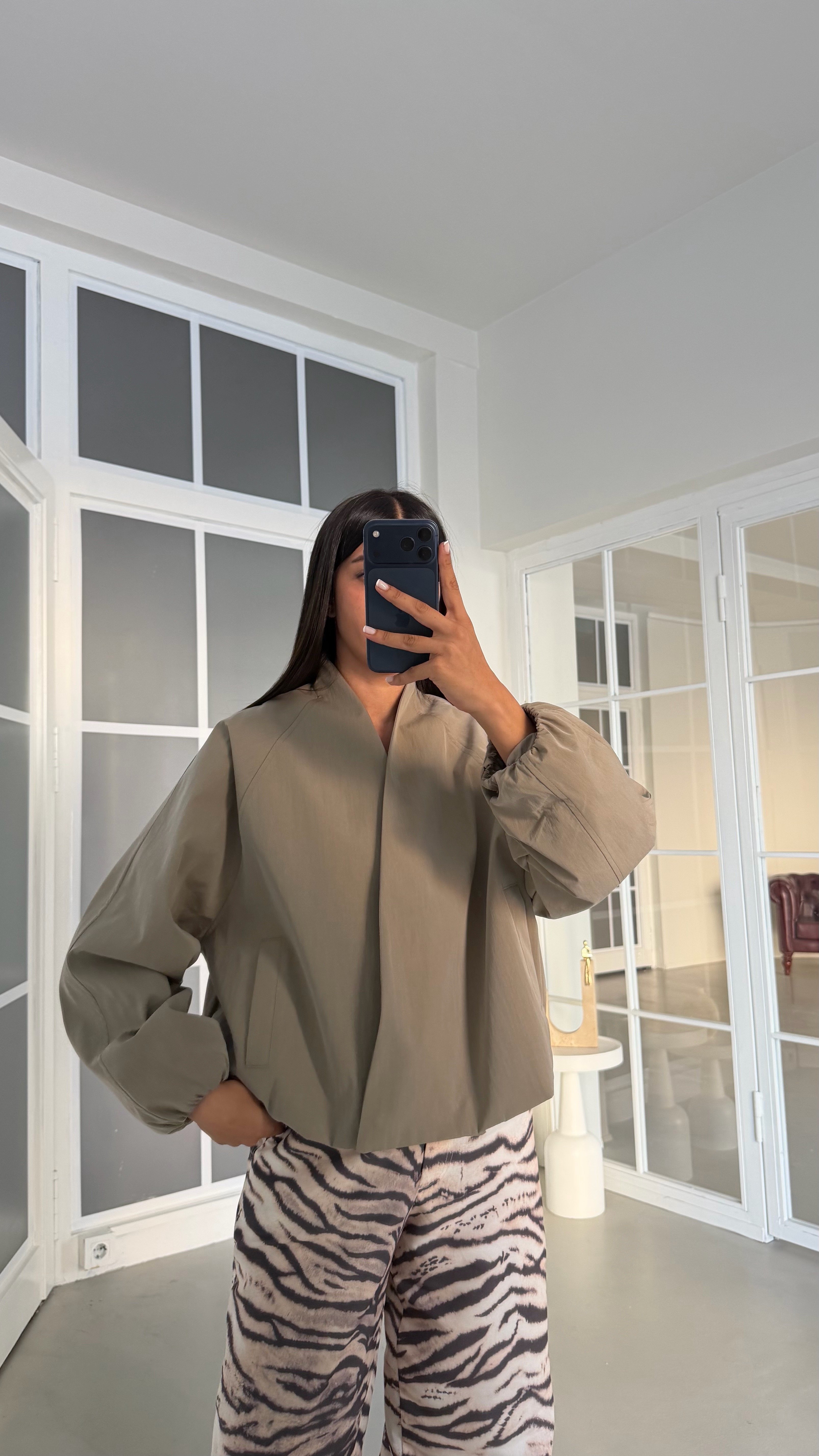 Haki Kruvaze Astarlı Reglan Mont GAUS-01905GAUSPuffer JacketsGAUS-01905