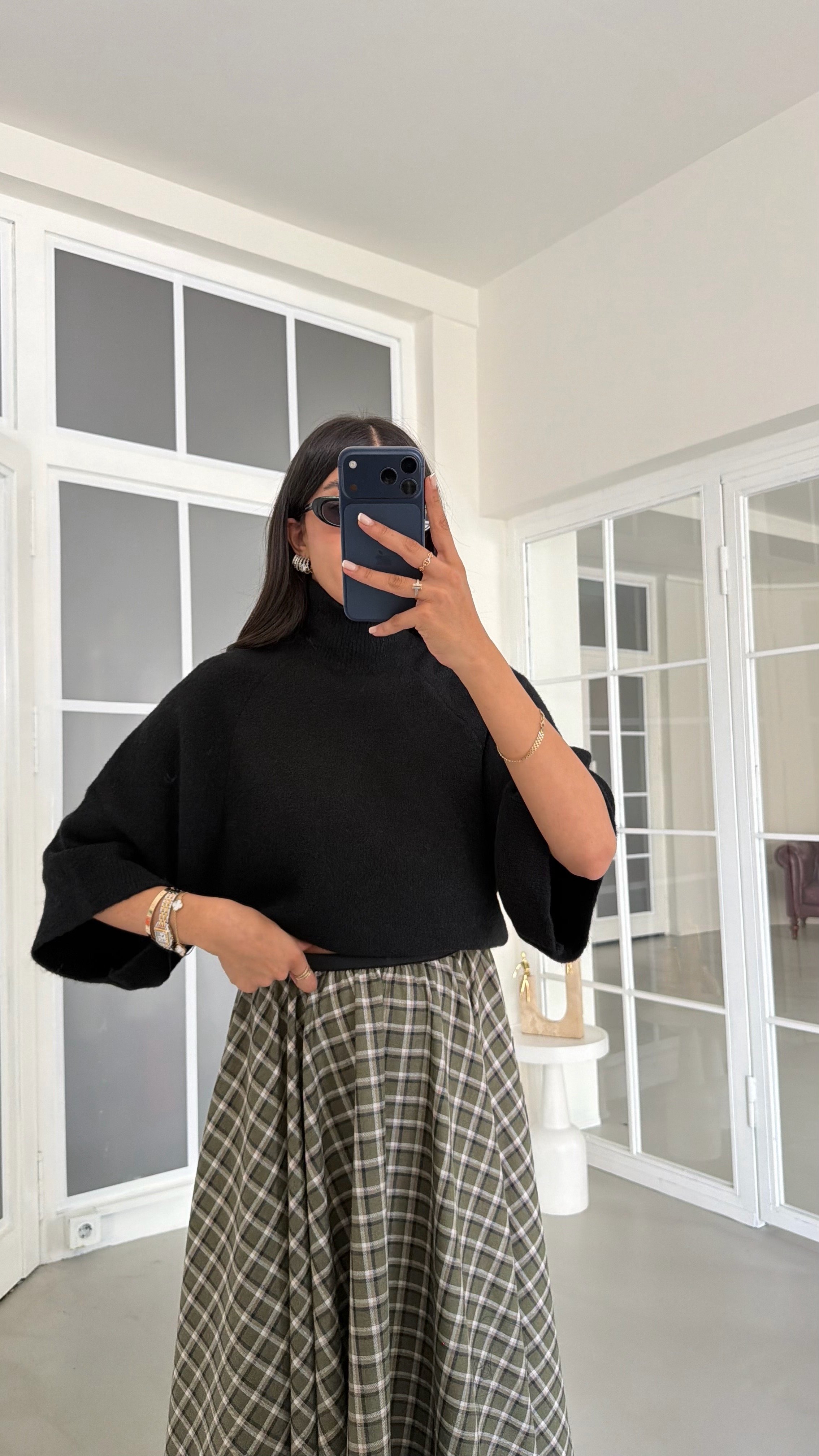 Siyah Balıkçı Yaka Triko Kazak GAUS-02180GAUSSweaterGAUS-02180