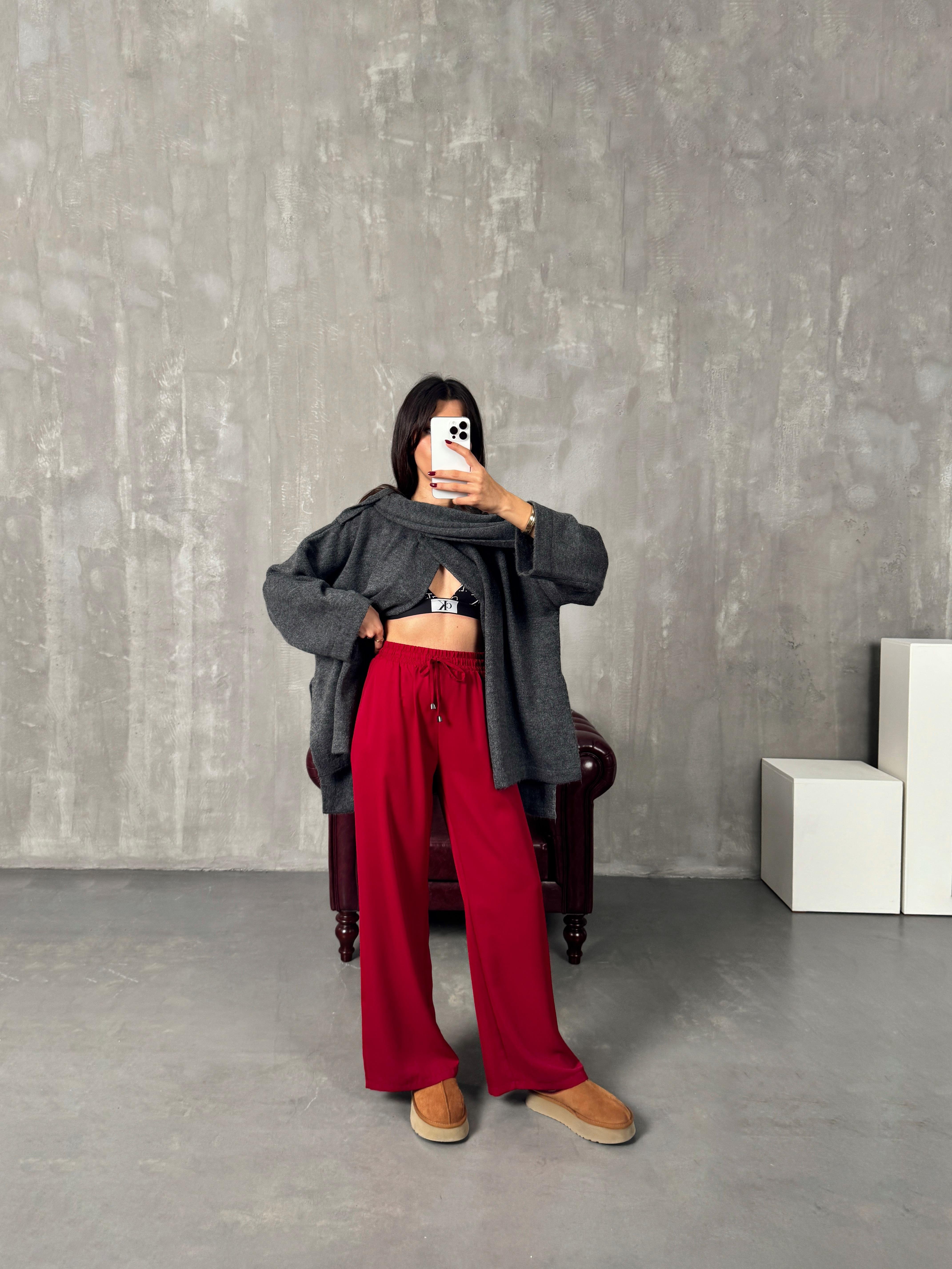 Sima Bordo Beli Lastikli Ayrobin PantolonGausPANTOLONGU00903861