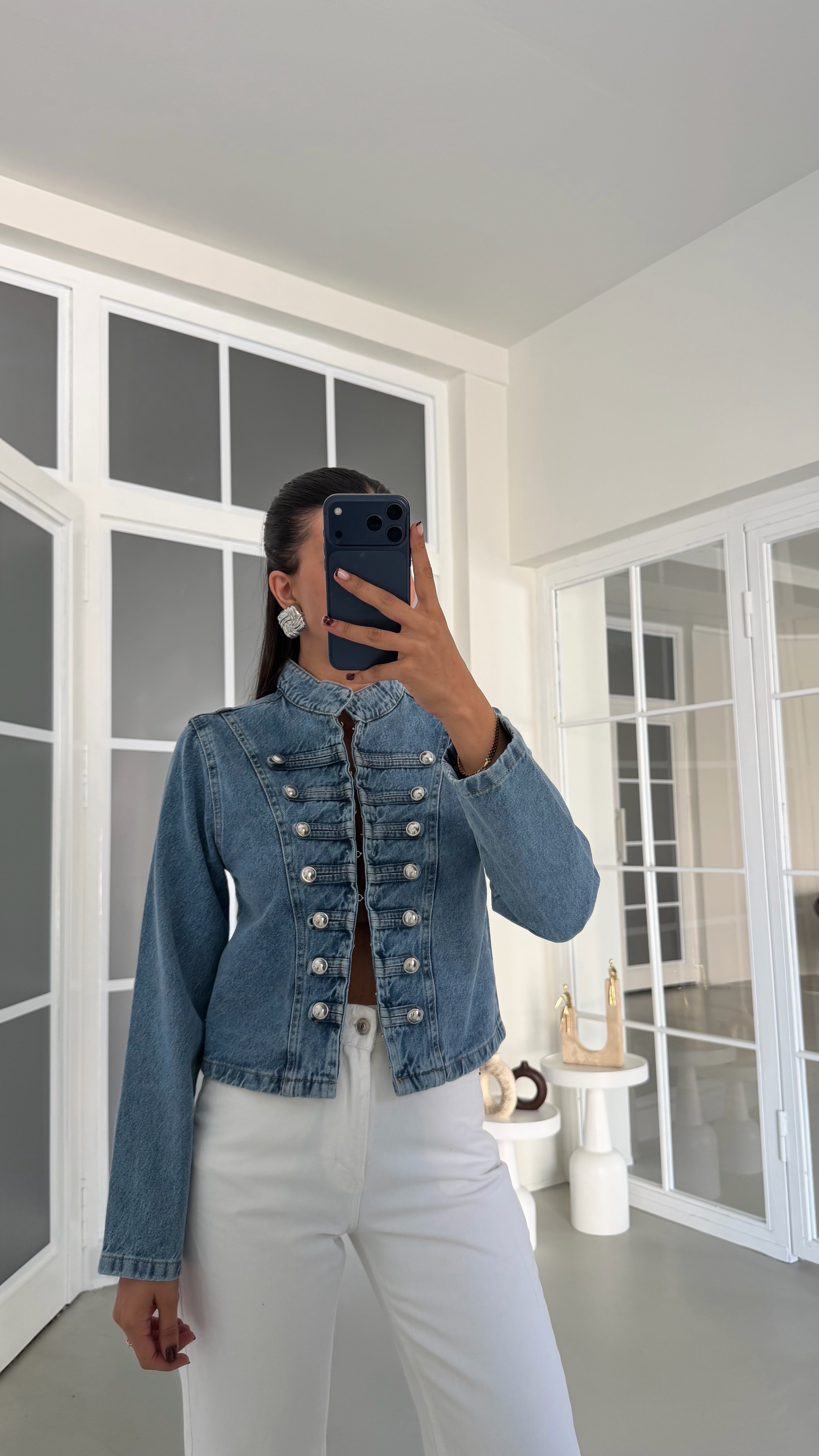 Mavi ZR Model Dar Kesim Düğmeli Denim Ceket GAUS-01896GAUSCEKETGAUS-01896