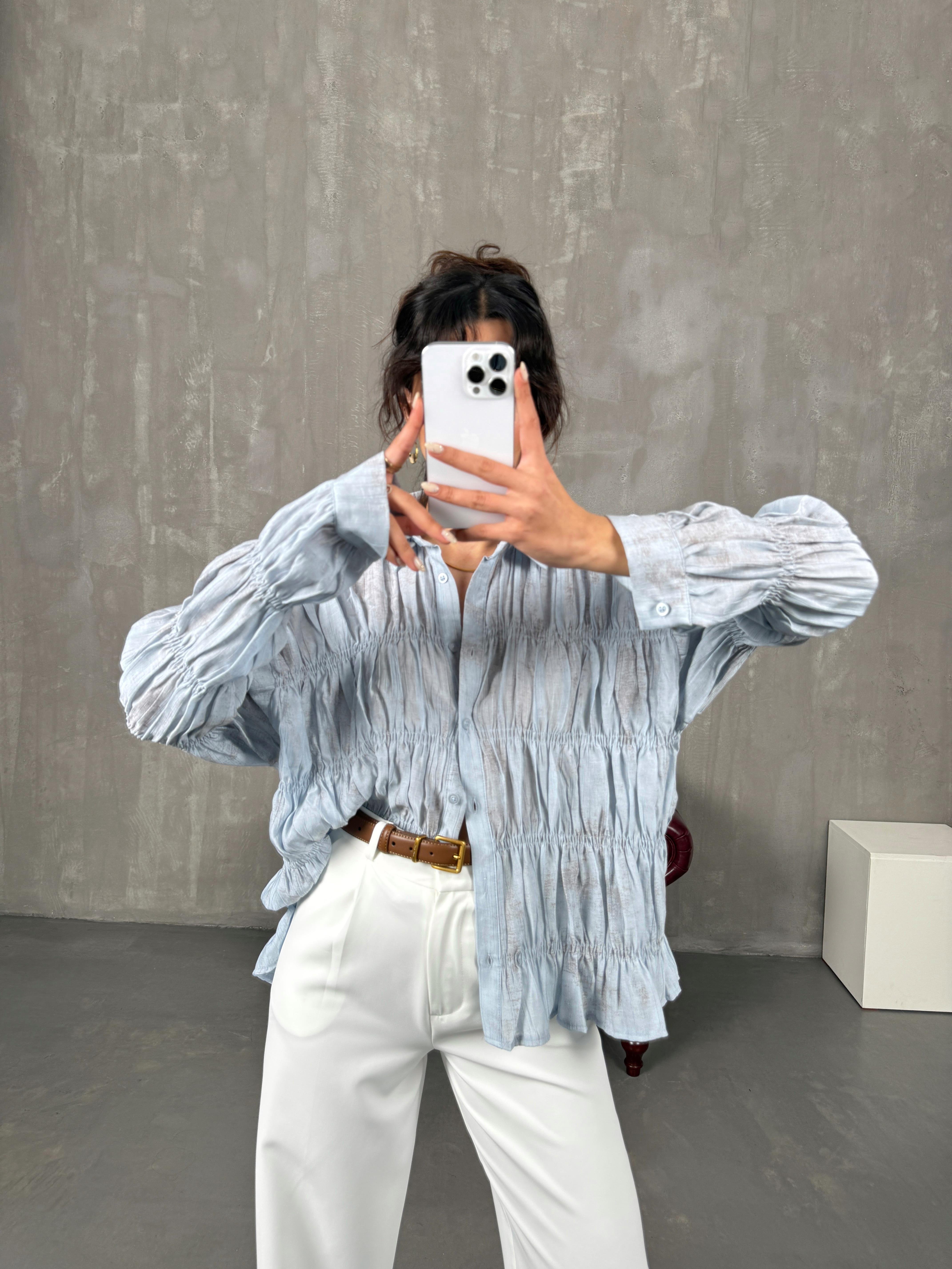 Garsi Mavi Gipeli Massi Muadil Gömlek