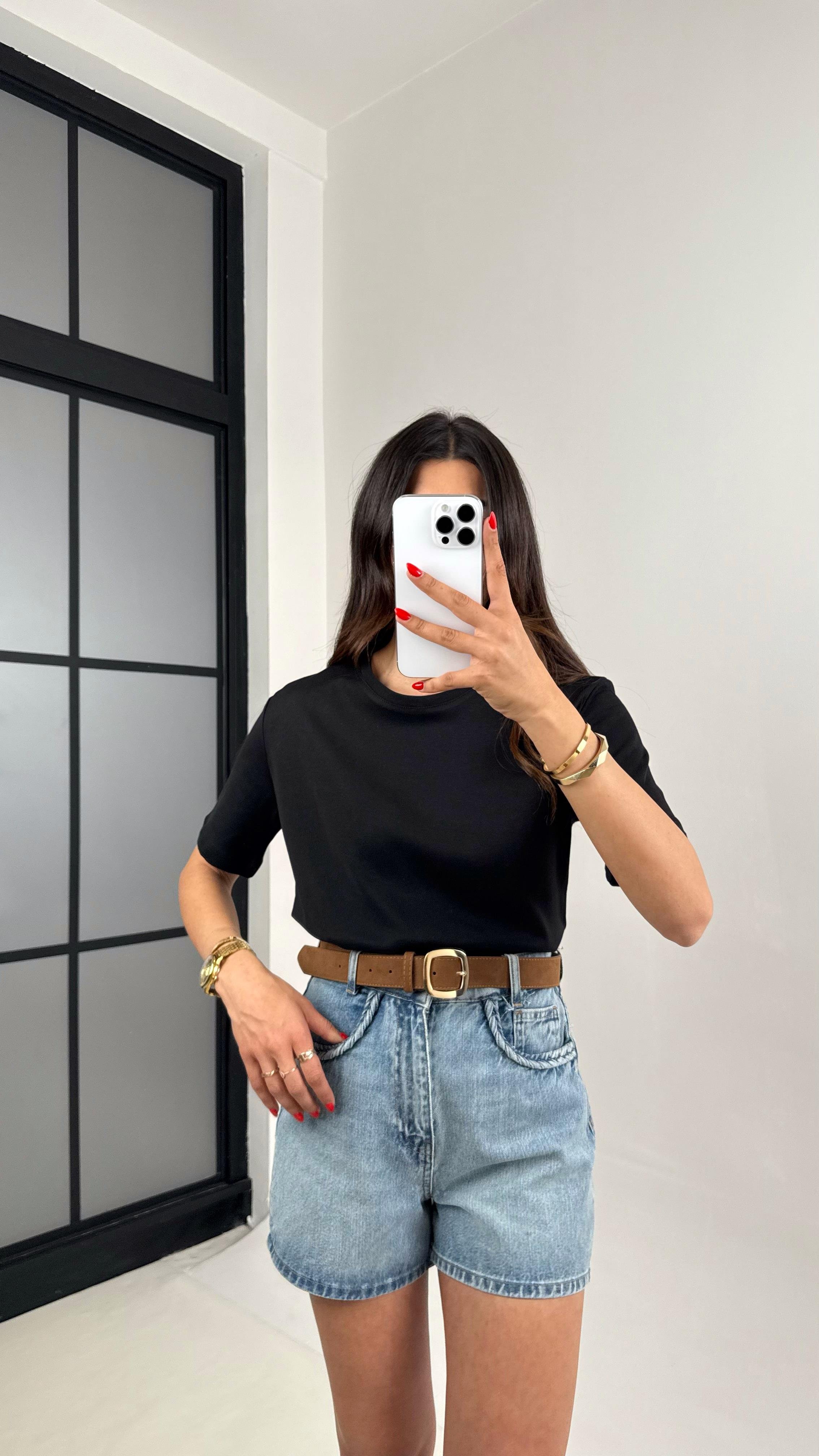 Siyah MD Muadil Kısa Kol Tshirt Gaus00480GausTSHIRTGU1002124