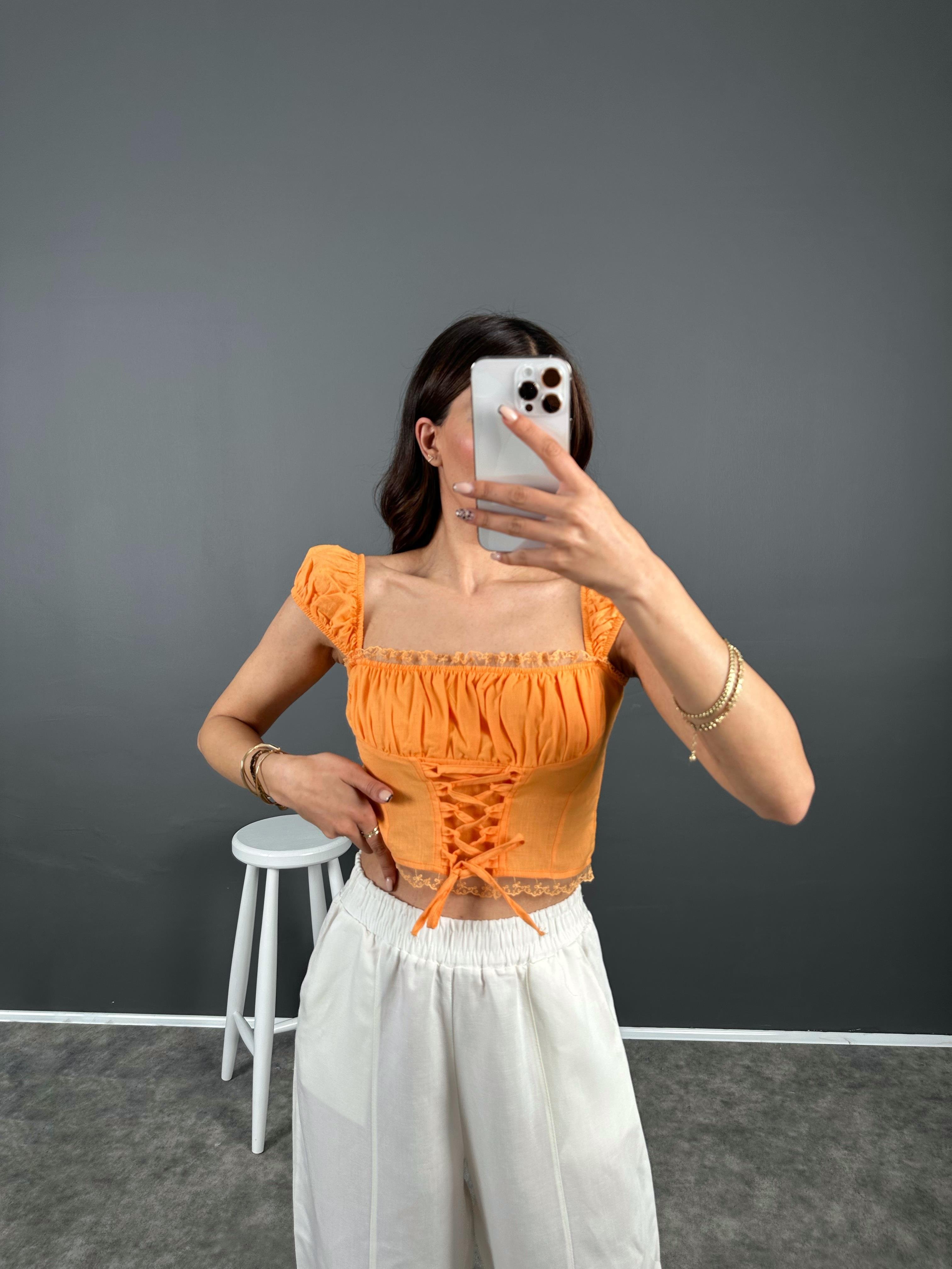 Turuncu Kuşgözü Bluz