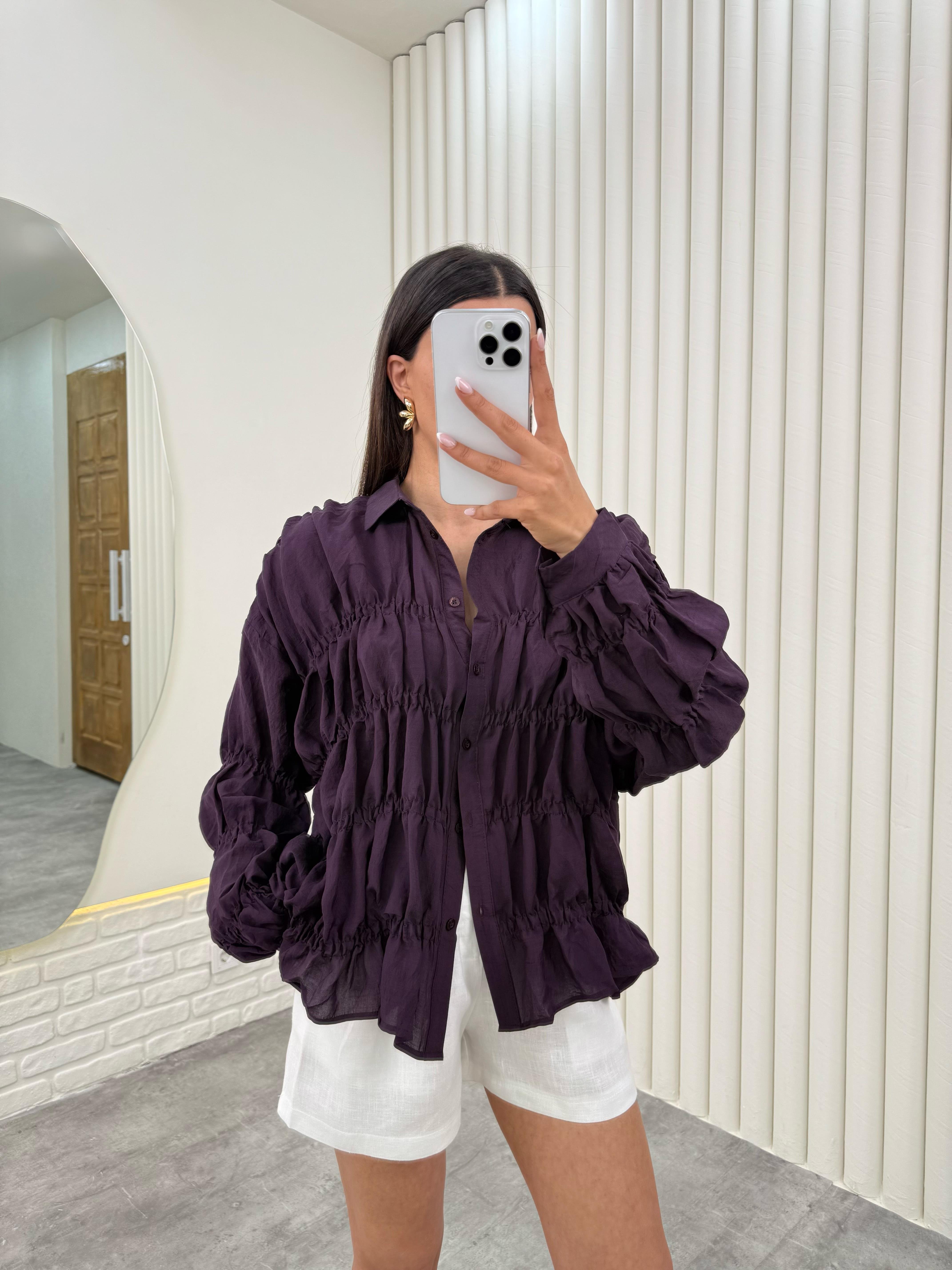 Mürdüm Gipeli Tasarım Tensel Gömlek Gaus00280GausGÖMLEKGU1001651