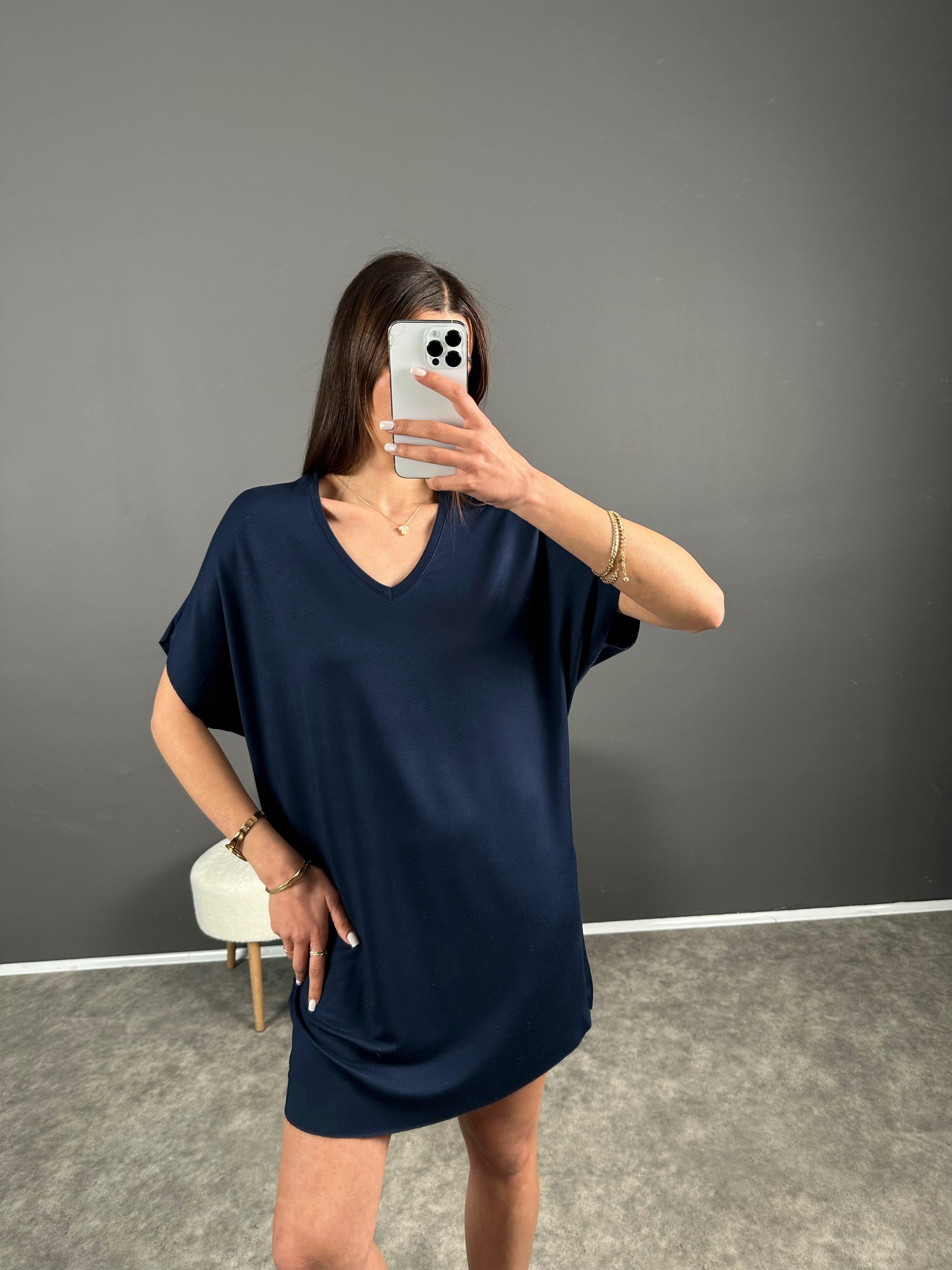 Cod Lacivert  Basic Salaş ElbiseGausELBİSEGU007227