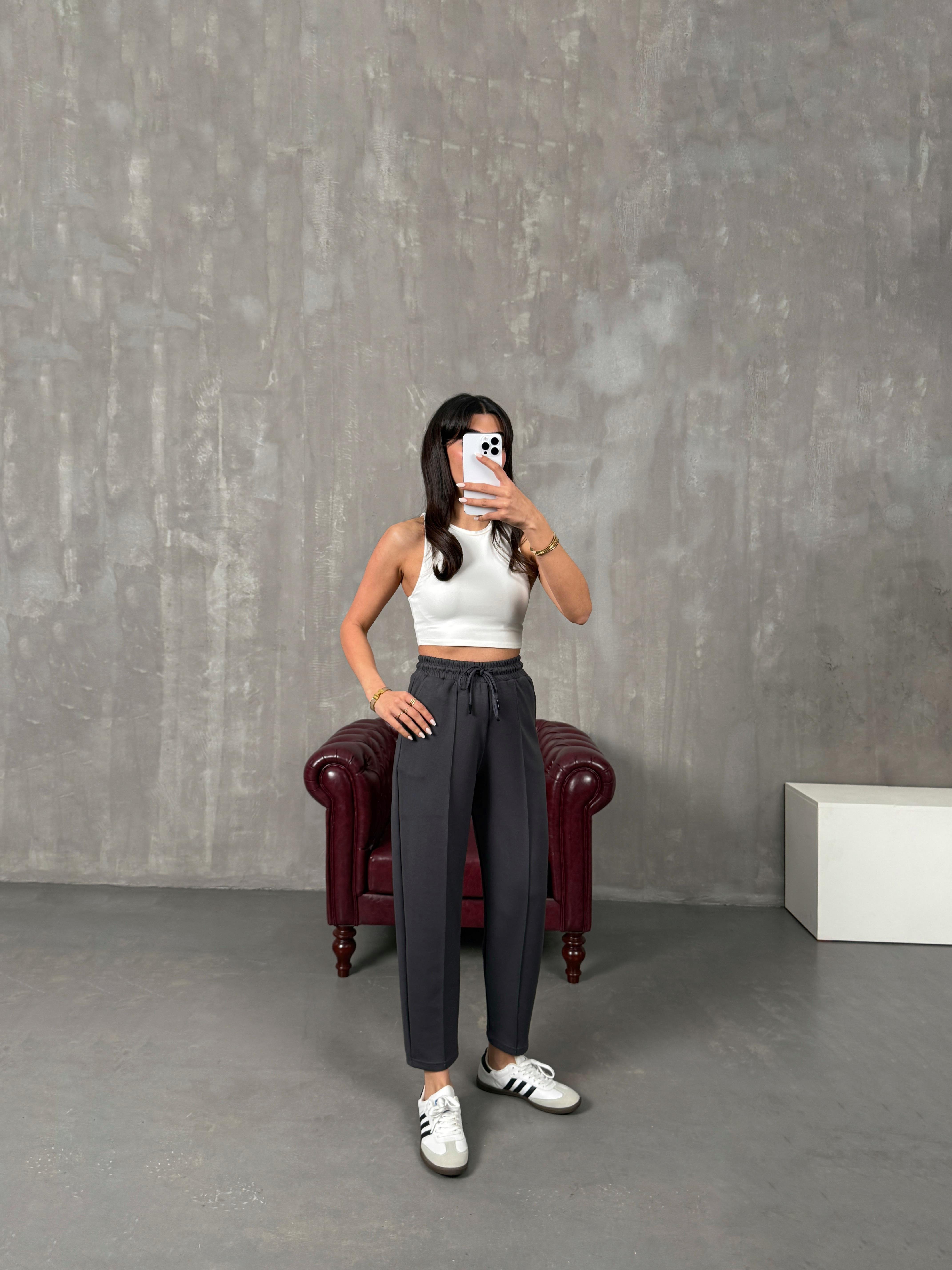 Sofya Antrasit Oysh Muadil Modal Kumaş Balon PantolonGausPANTOLONGU100217