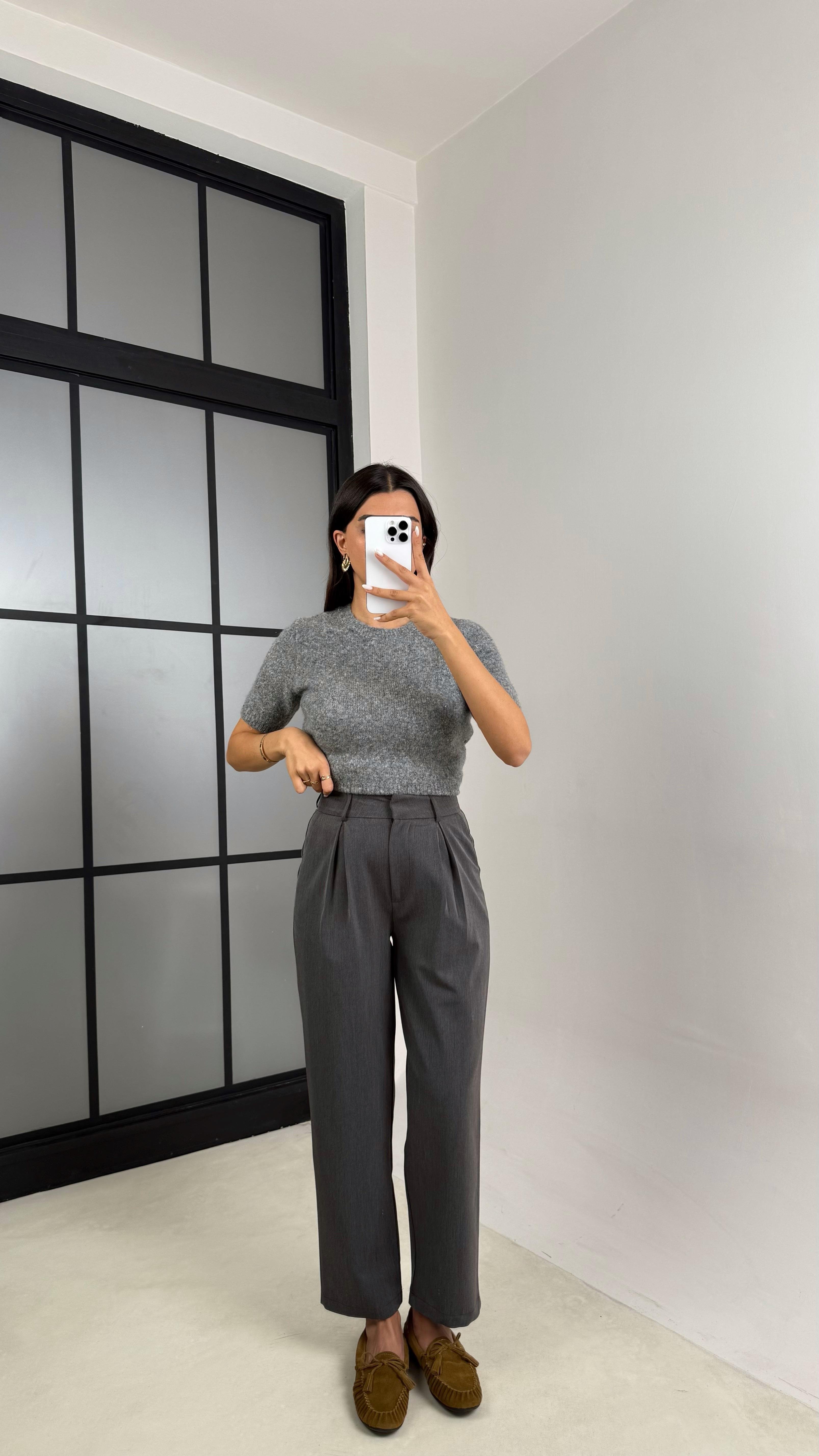 Antrasit Cepli Kumaş Pantolon GAUS-00544GAUSPANTOLONGAUS-00544