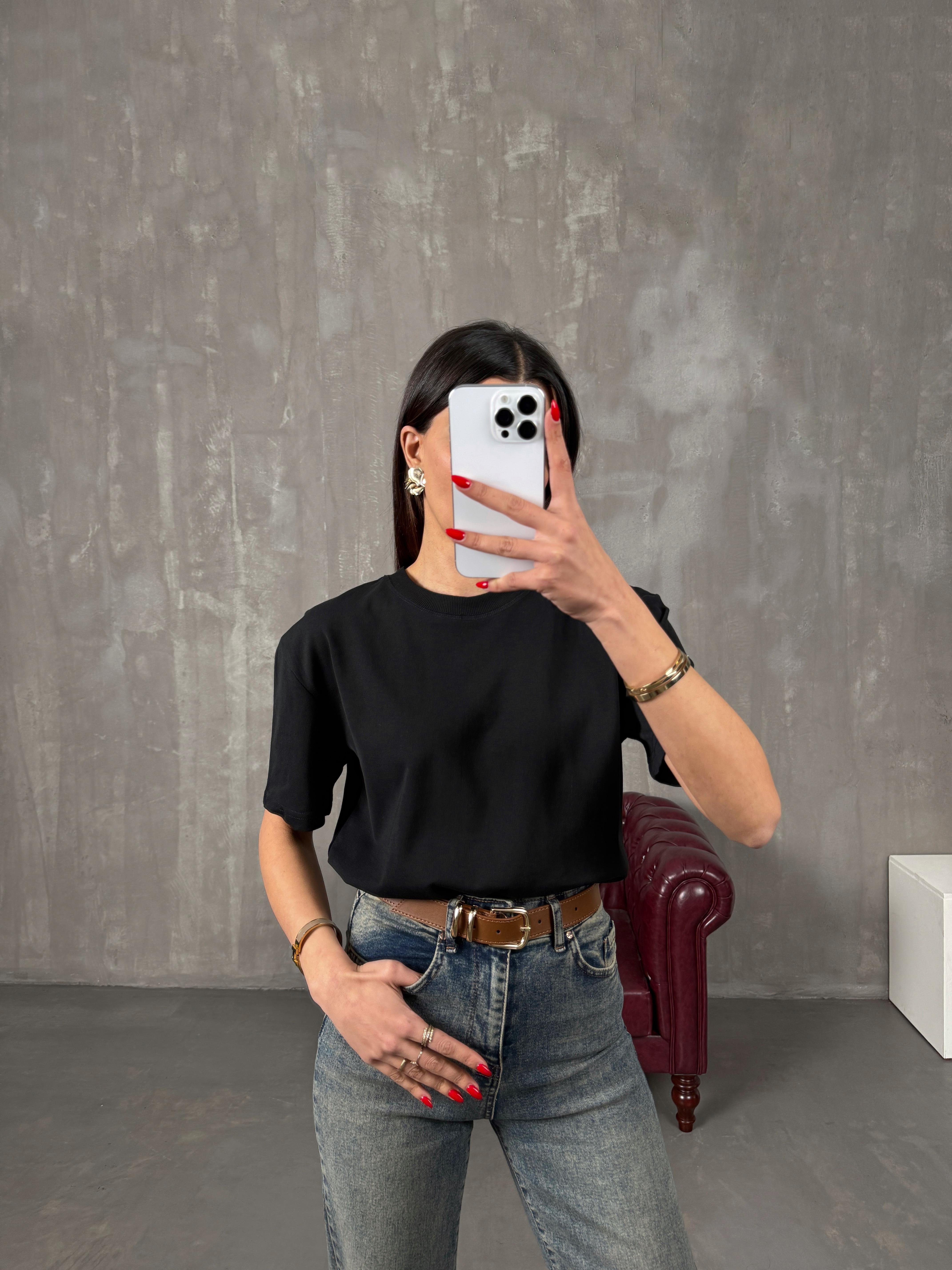 Suno Siyah MD Muadil Basic TshirtGausTSHIRTGU100549