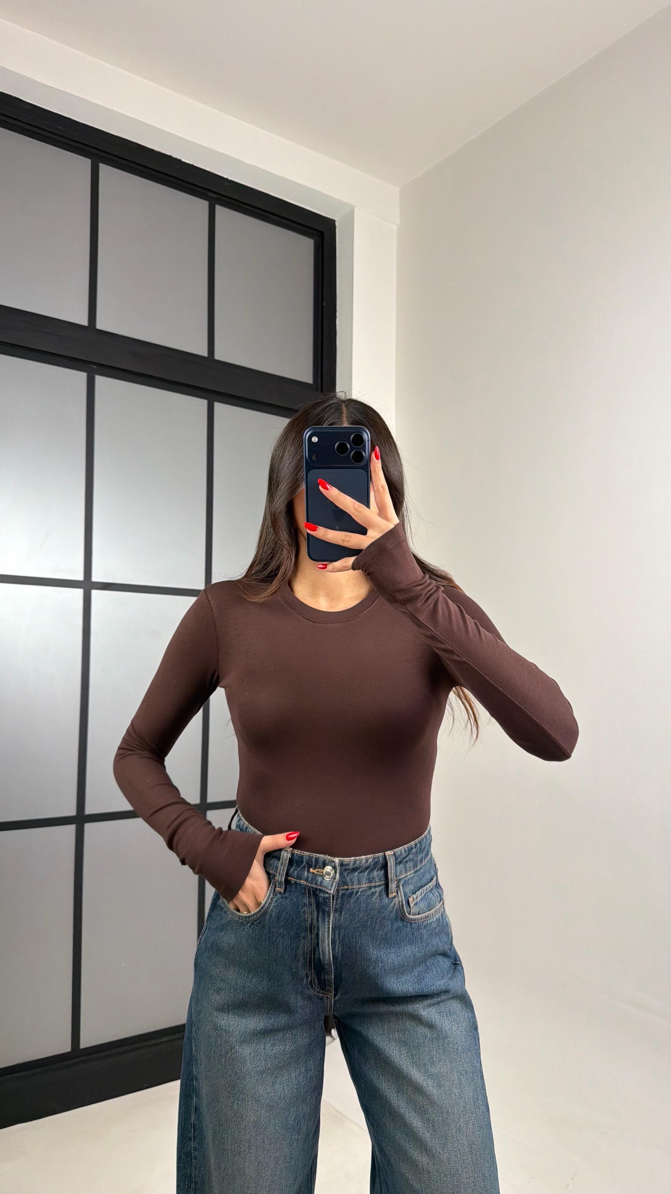 Acı Kahve Basic Bodysuit GAUS-00940GAUSBODYSUİTGAUS-00940