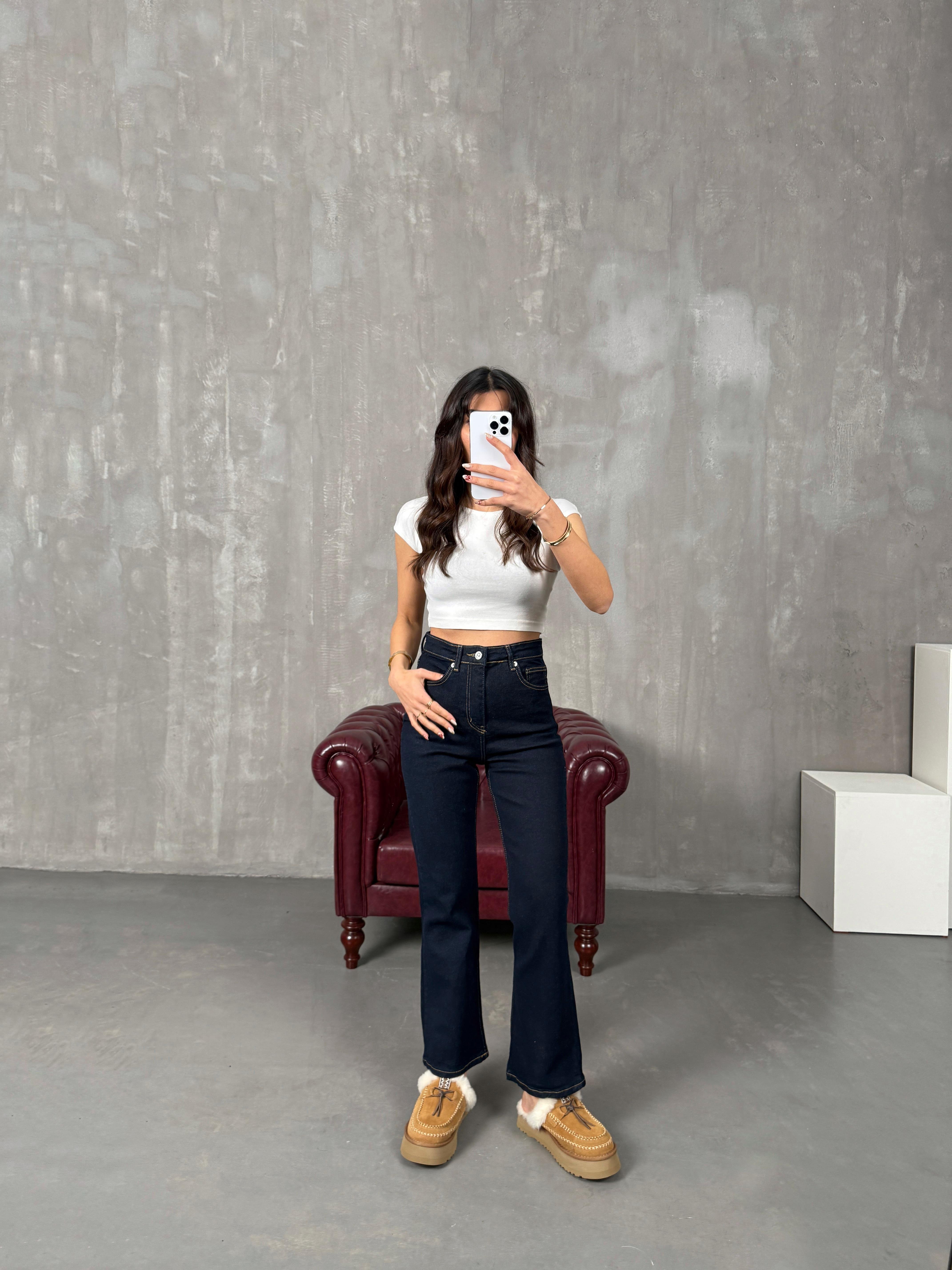 Shake Koyu Lacivert CS Muadil Flare Jean