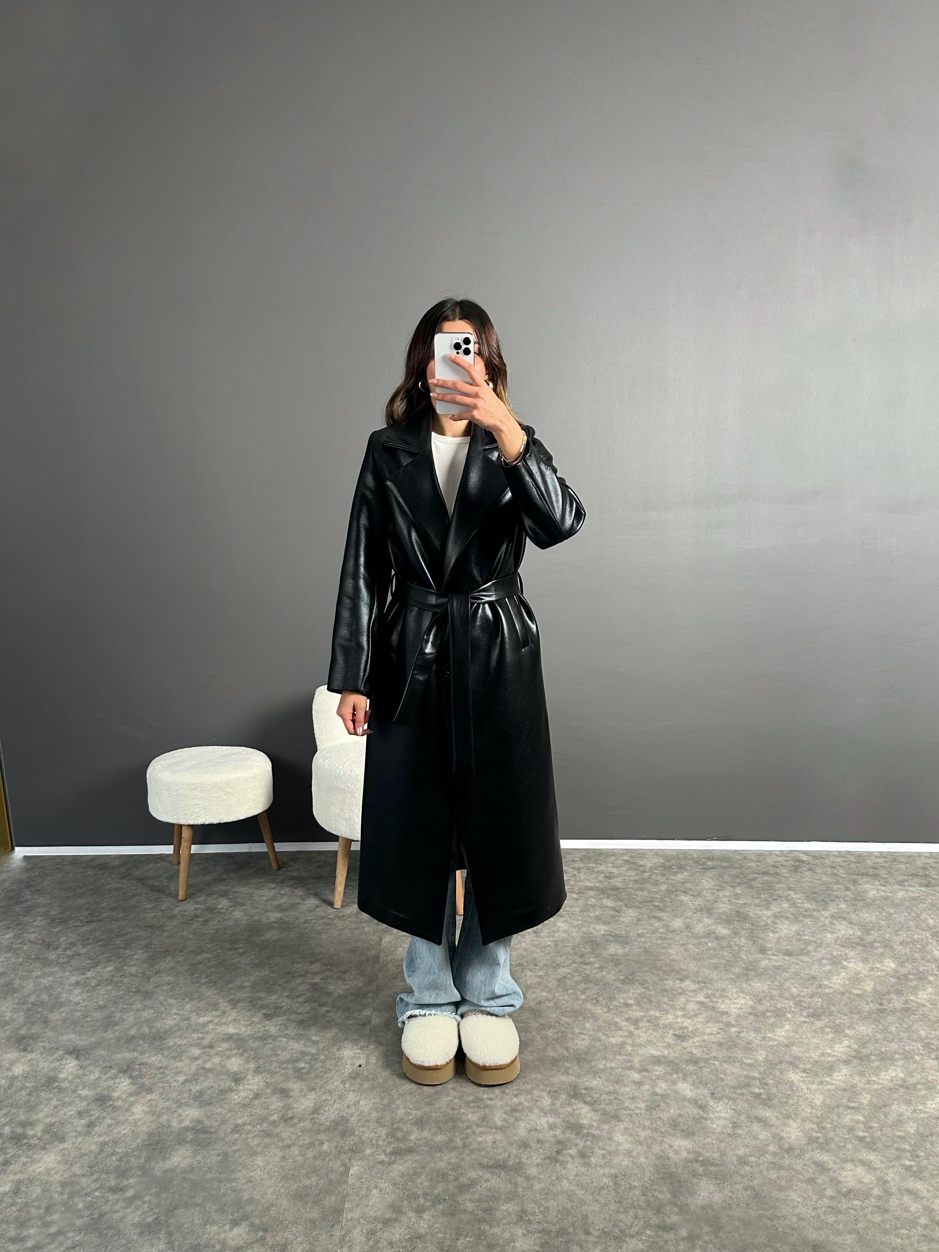 Siyah Premium Rugan Astarlı KabanGausKABANGU002791