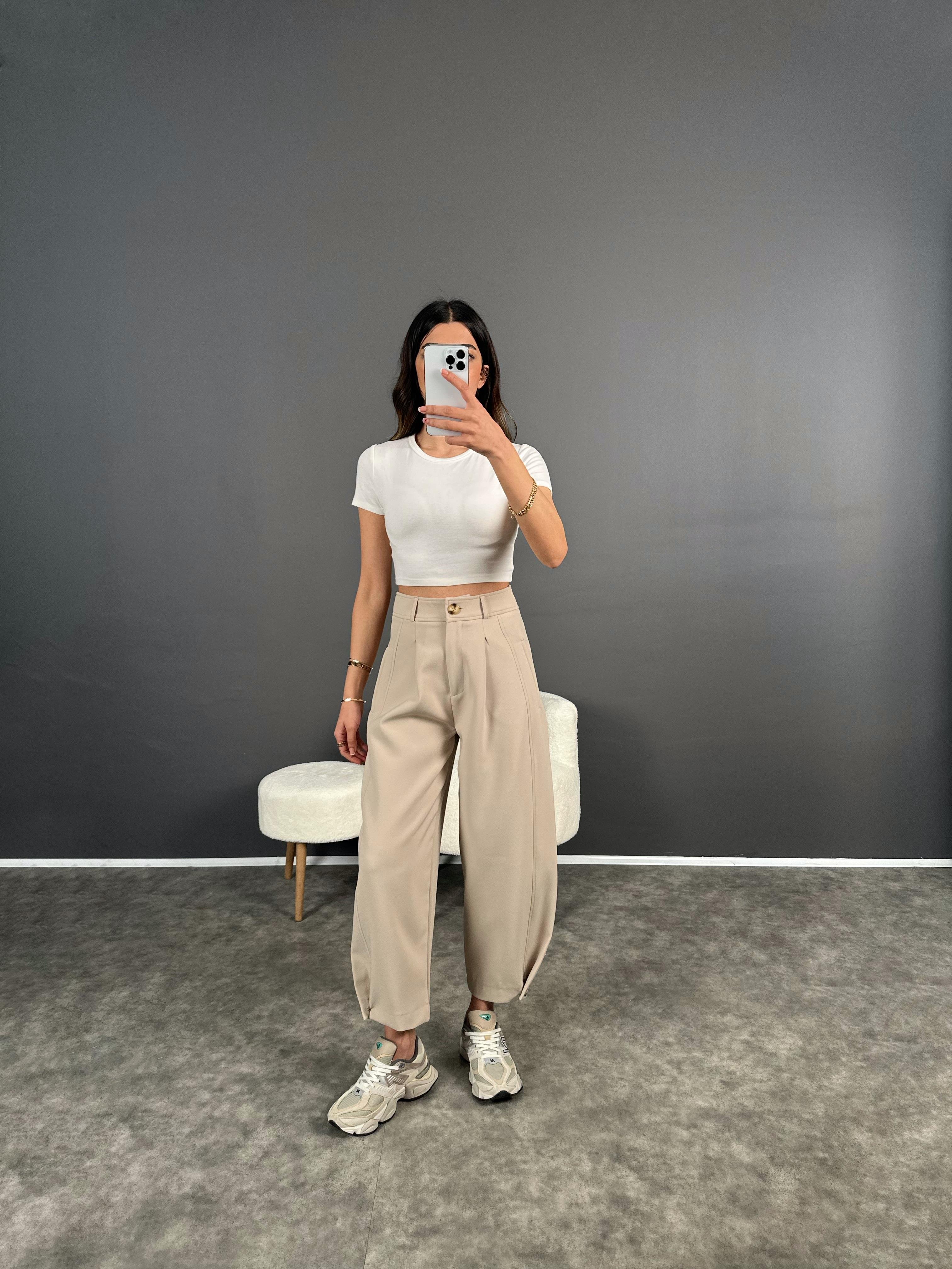 Julia Taş Balon Şalvar Premium Pantolon