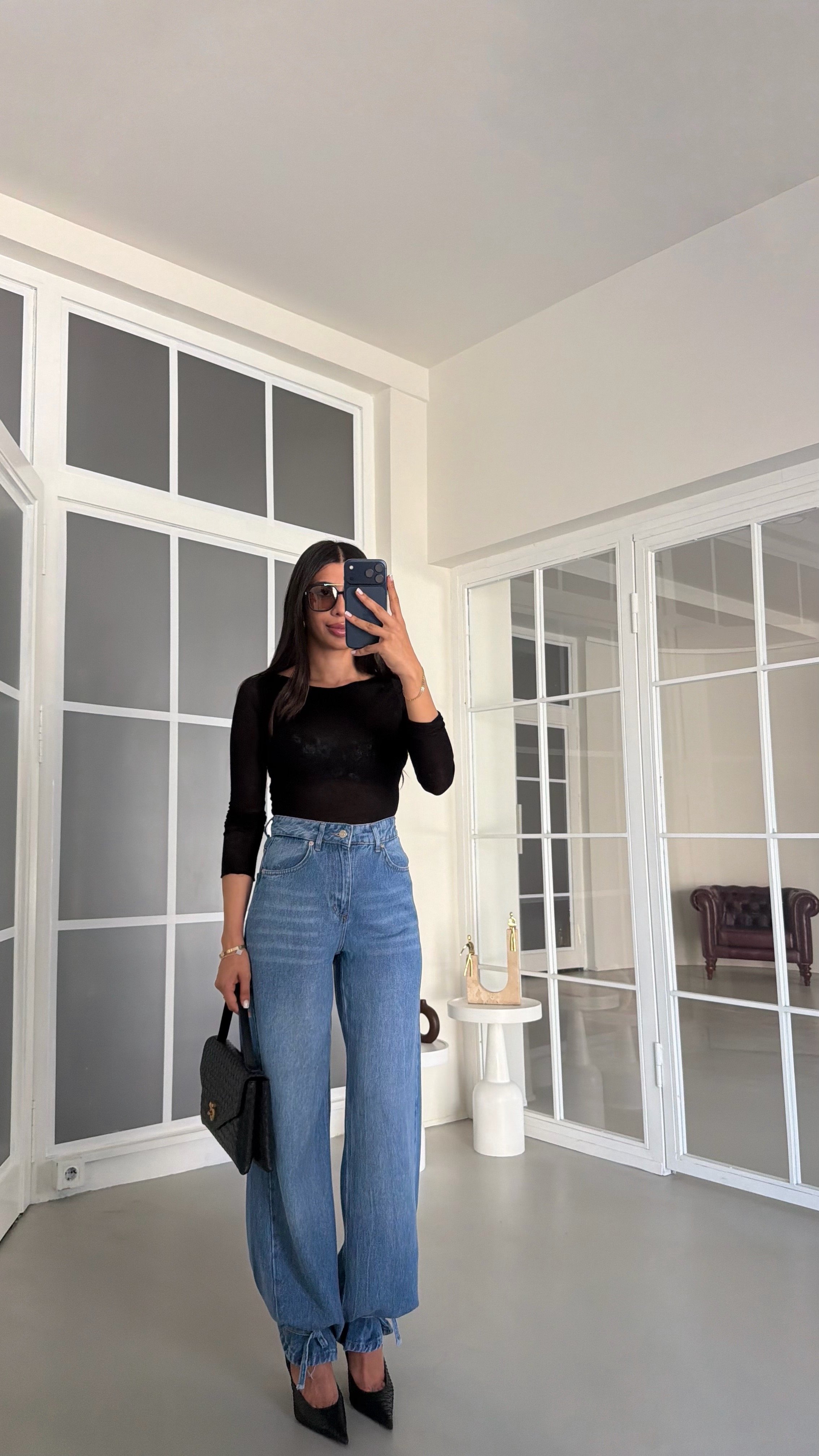 Mavi Ayarlanabilir Paçalı Tencel Denim Jean GAUS-02007GAUSDENİM PANTOLONGAUS-02007