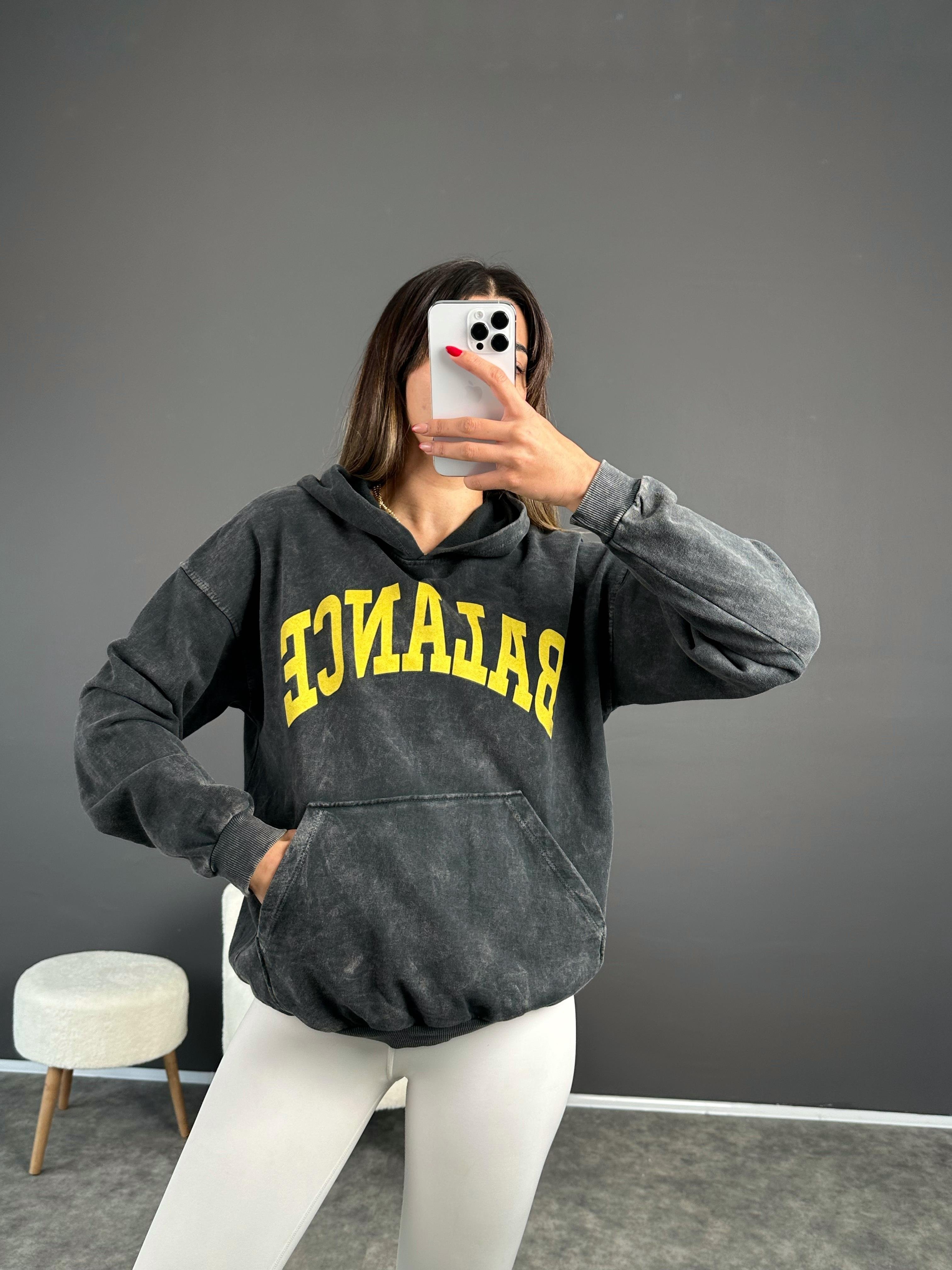 Balance Eskitme Kapüşonlu Sweatshirt GausSWEATSHIRTGU002566