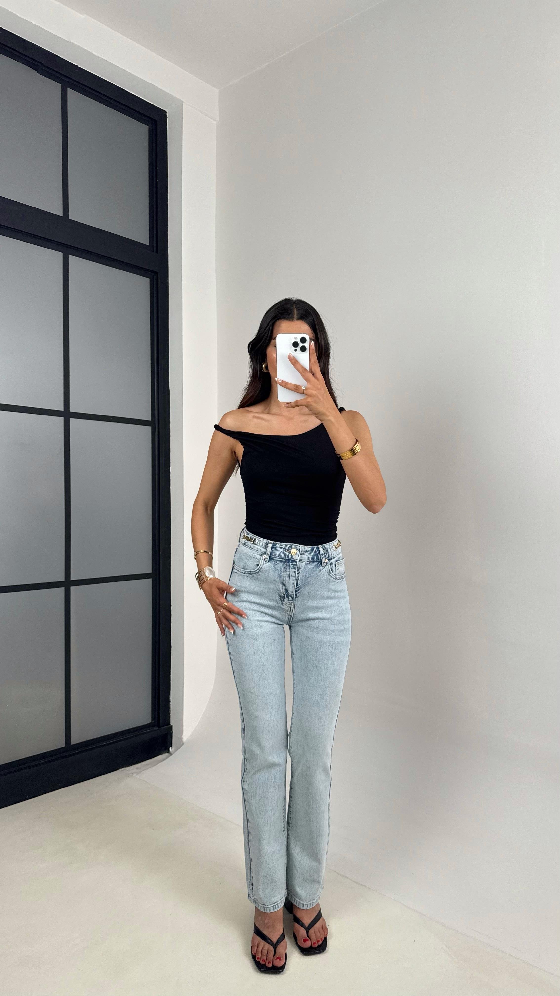 Mavi Gold Tokalı Flare Jean Gaus00631GausDENİM PANTOLONGU1002473