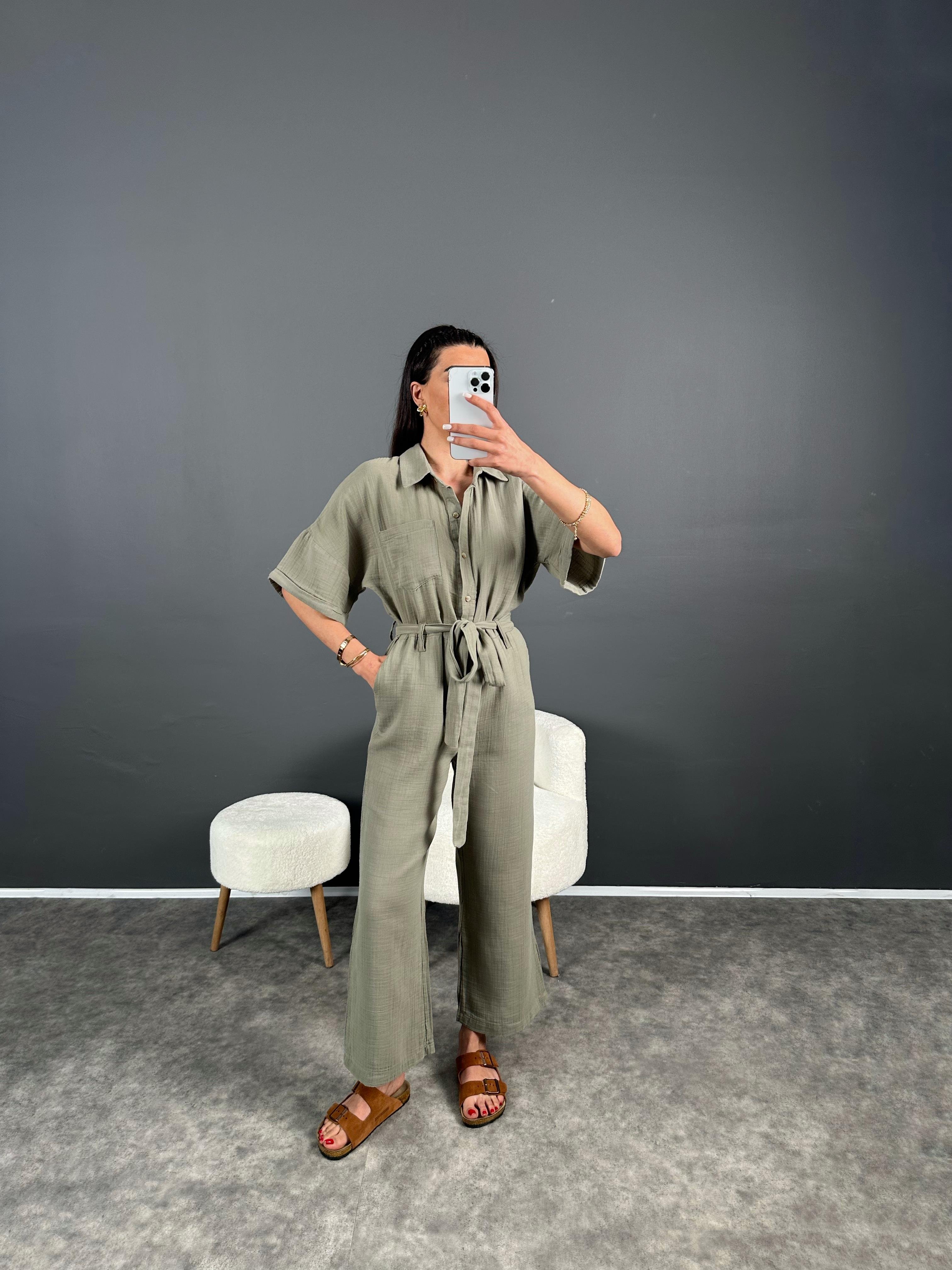 Haki Müslin Kemerli Tulum GausTULUMGU007273