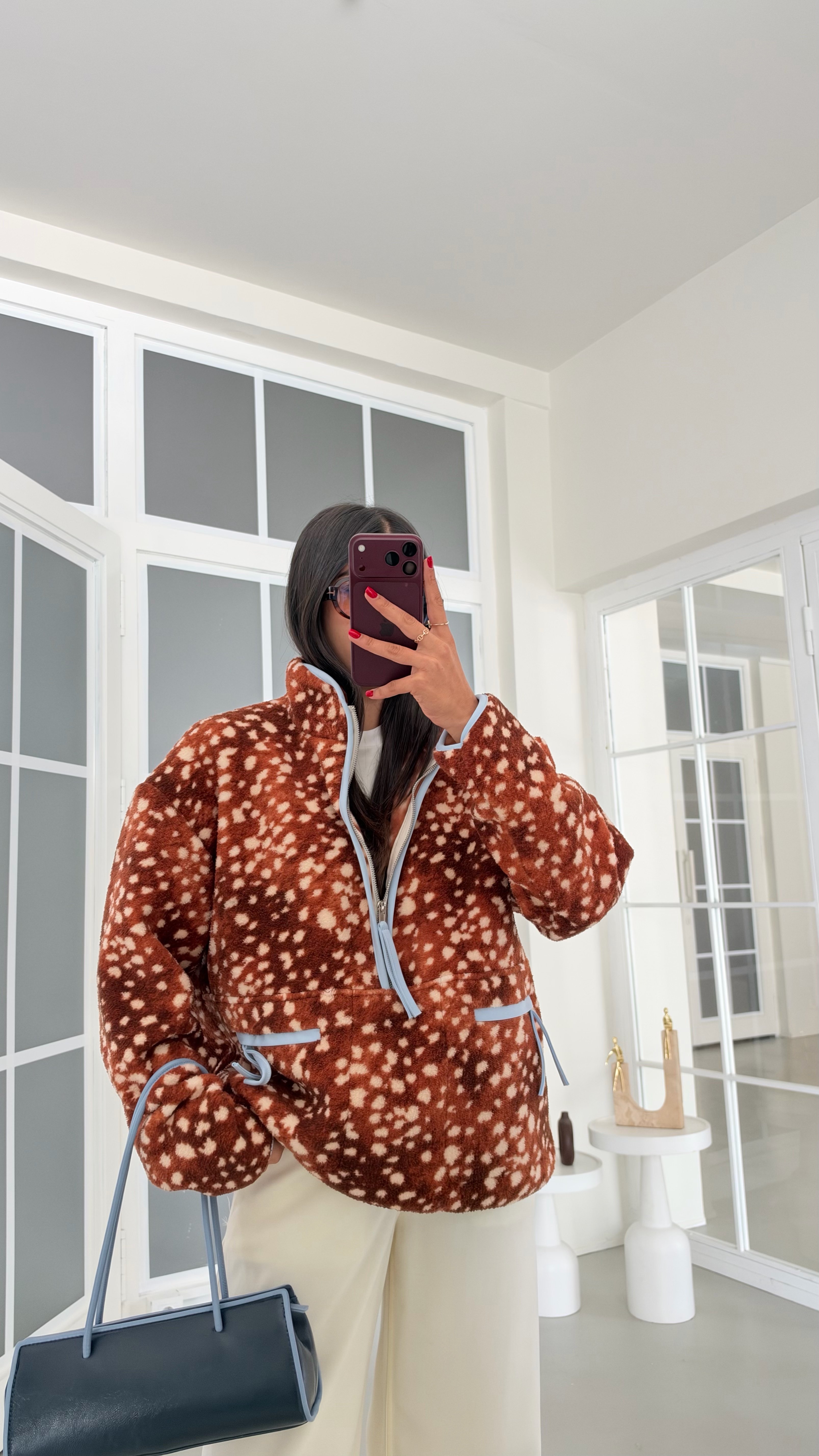 Bambi Desenli Fermuarlı Polar Sweatshirt GAUS-01916 GAUS-02316GAUSSWEATSHIRTGAUS-02316