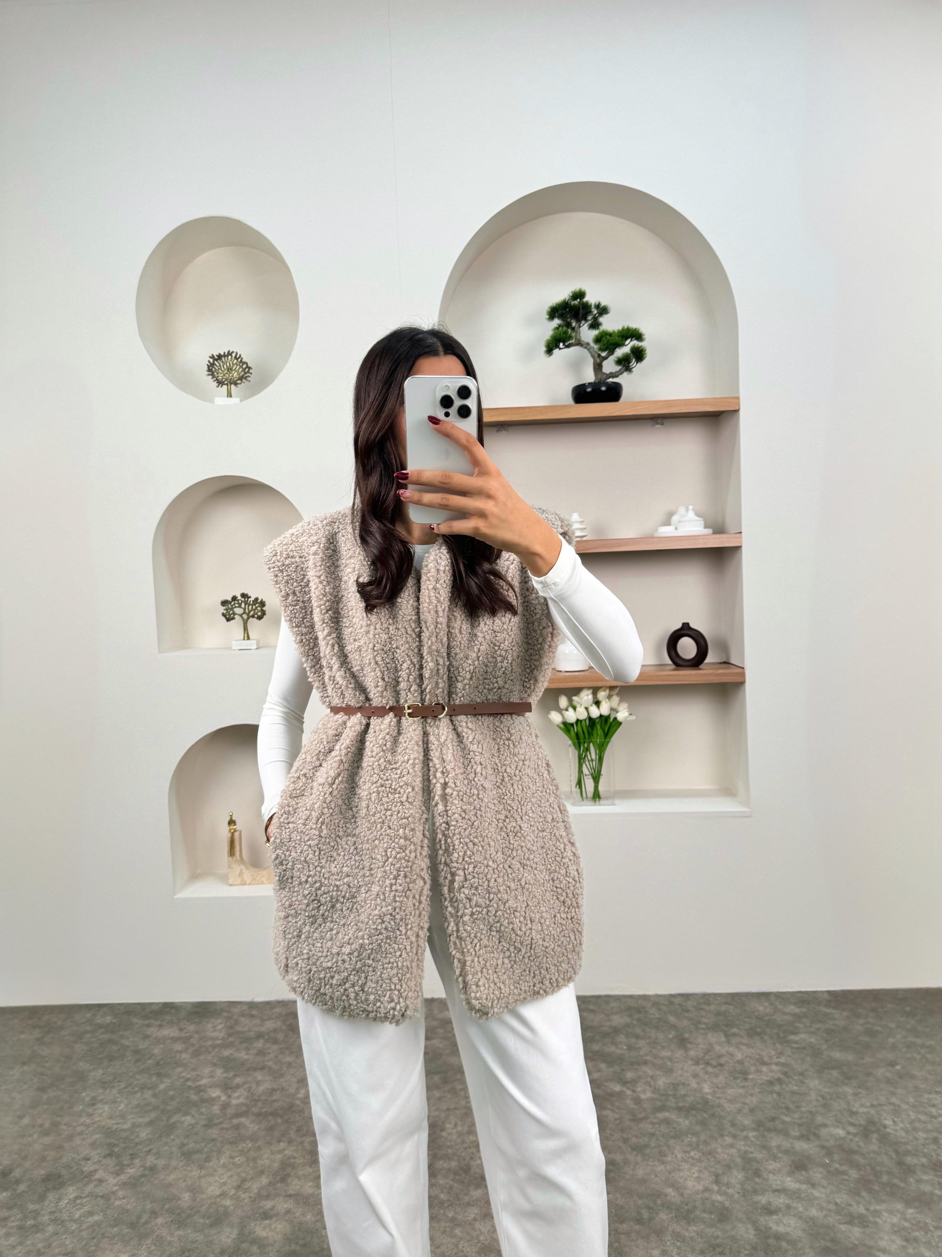 Viven Taş Kemerli Yumoş YelekGausYELEKGU00903548