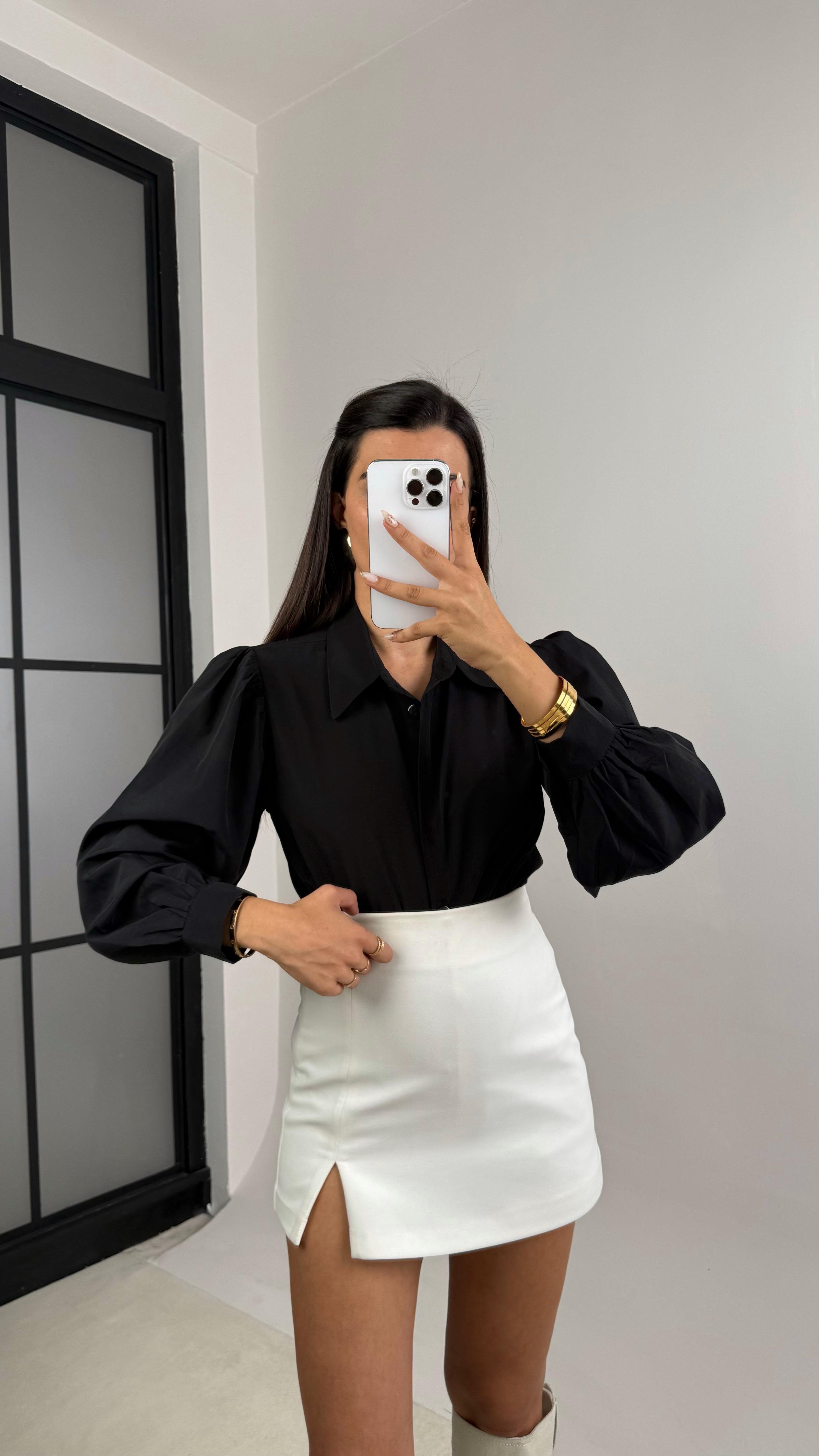 Siyah Premium Basic Gömlek GAUS-00104GAUS القمصان GAUS-00104