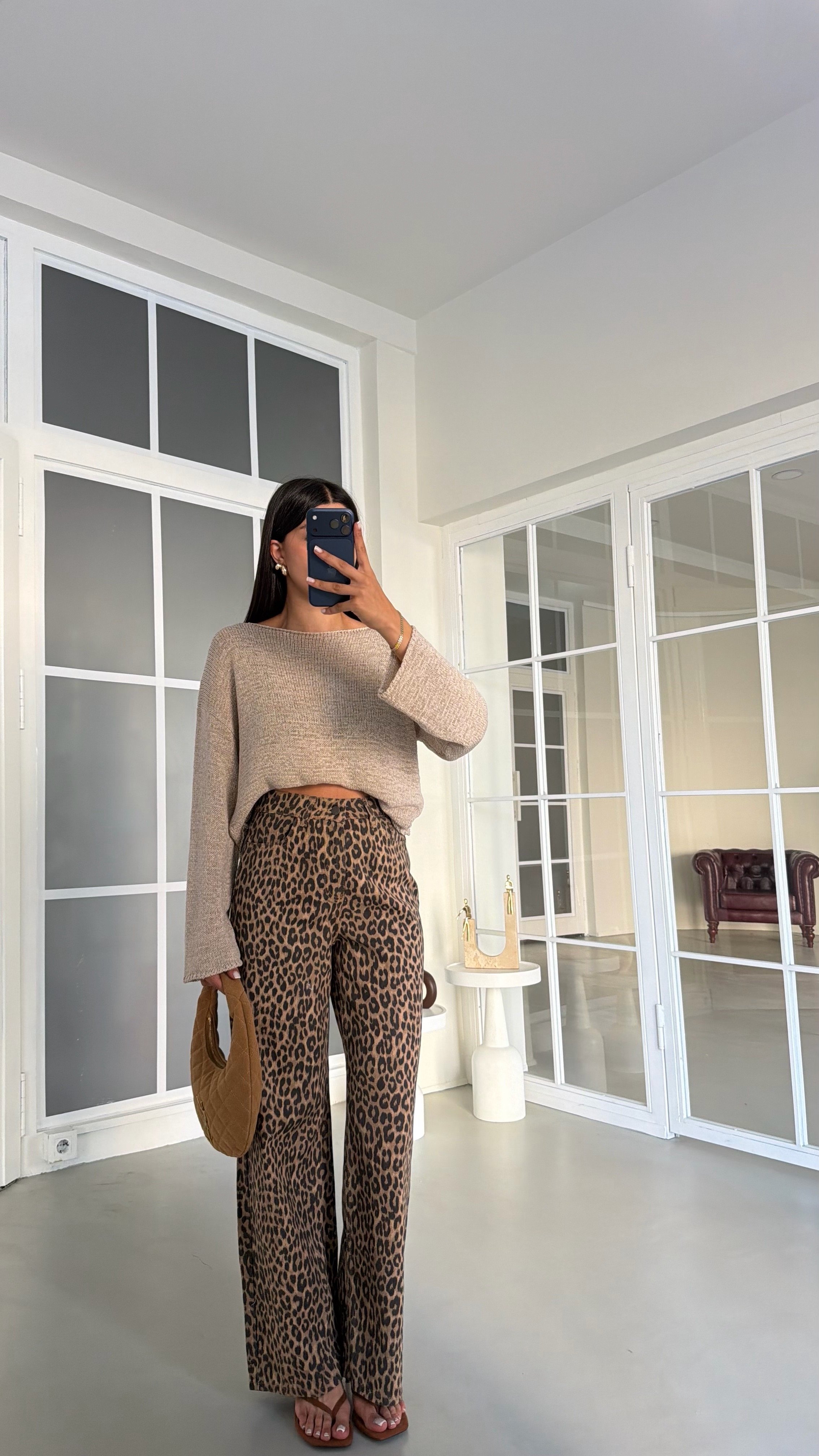 Leopar Leopar Desenli Jean GAUS-02069GAUSDenim PantsGAUS-02069