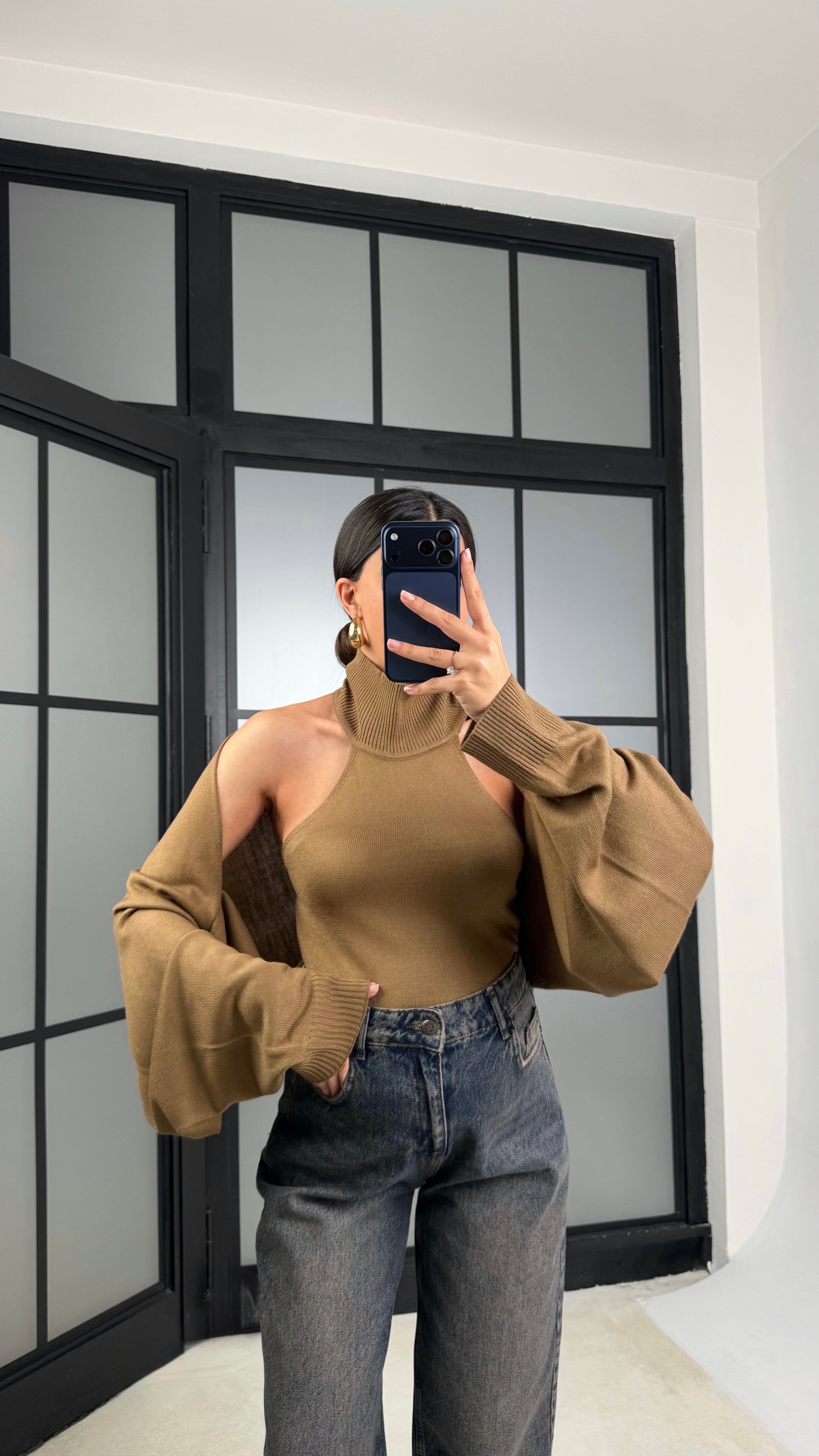 Camel Bolero Detaylı İkili Triko Takım GAUS-01170GAUSBLUZGAUS-01170